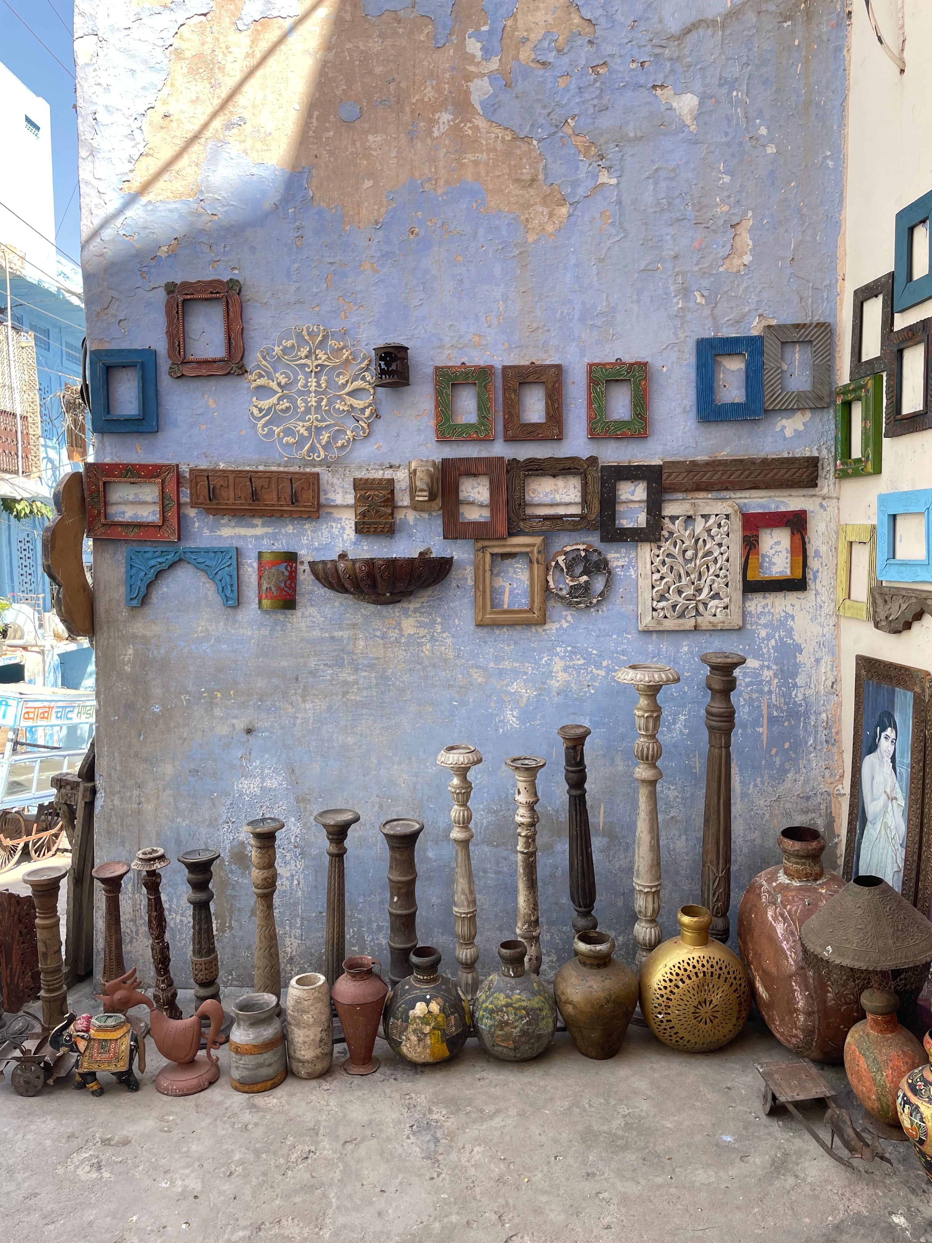 Colorful Antique Pottery and Frames in Jodhpur · Free Stock Photo