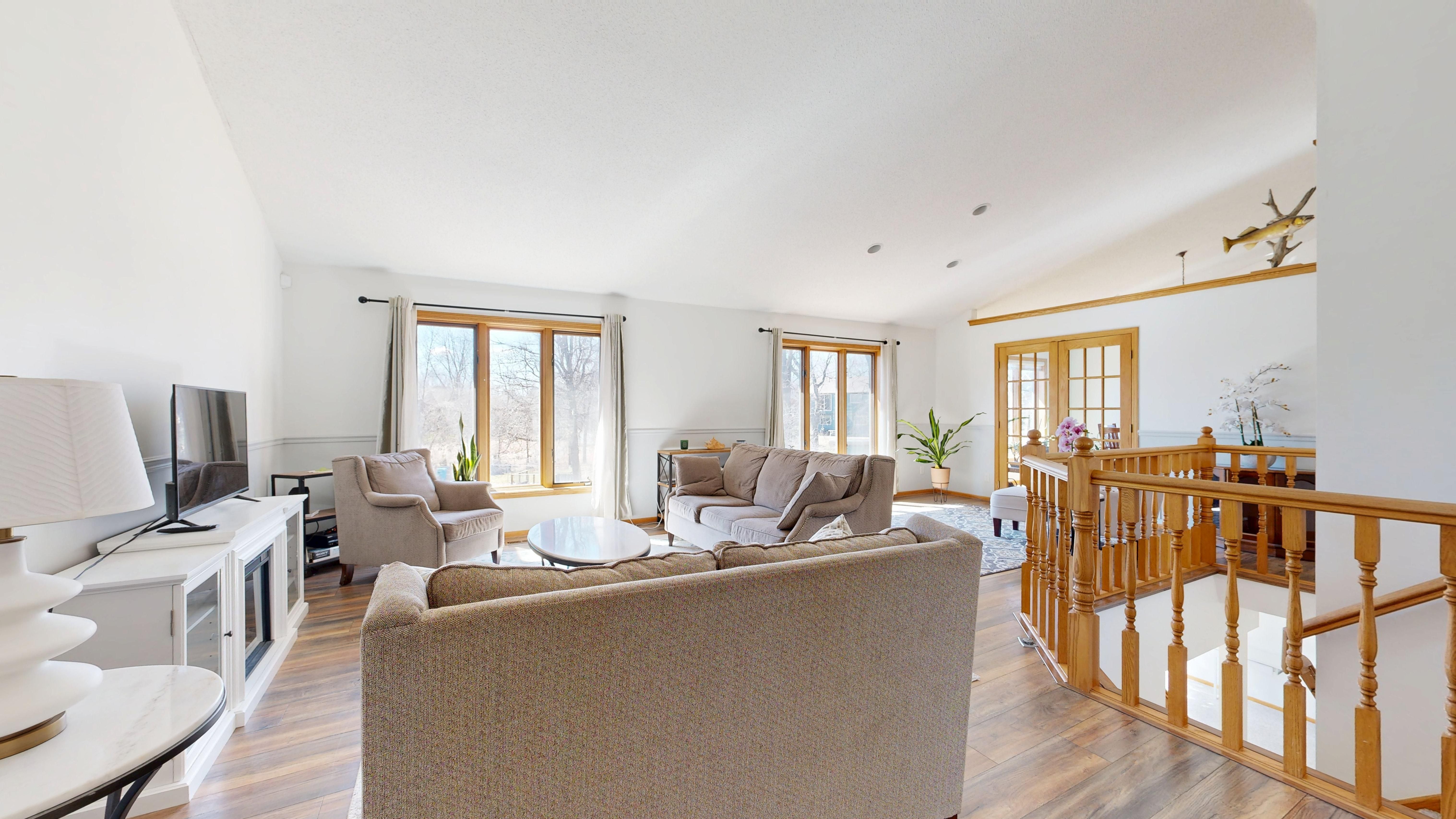 Bright and airy living room featuring neutral furnishings and large windows for natural light.. pexels, bright, airy