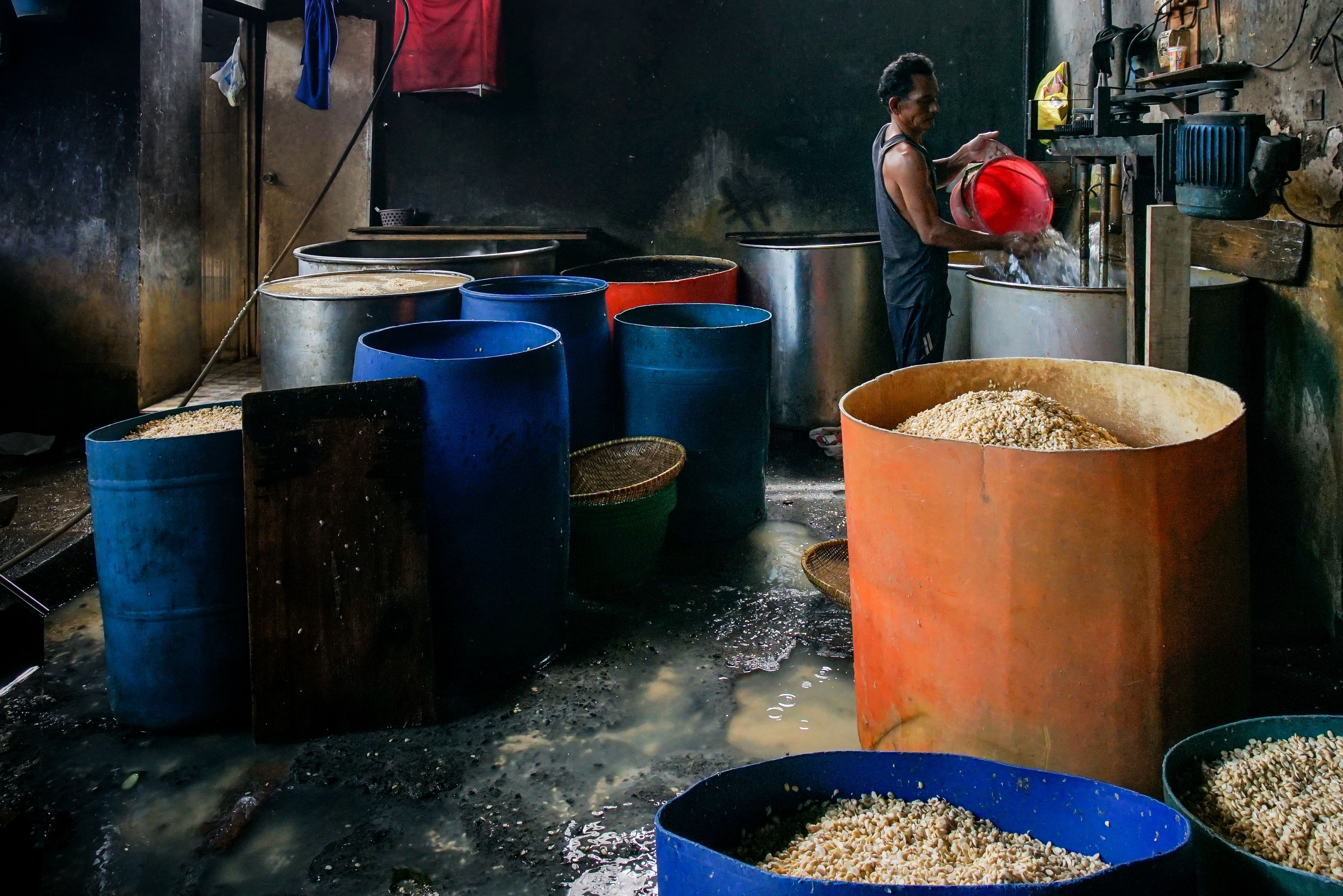 Traditional Fermentation Process in Local Factory · Free Stock Photo