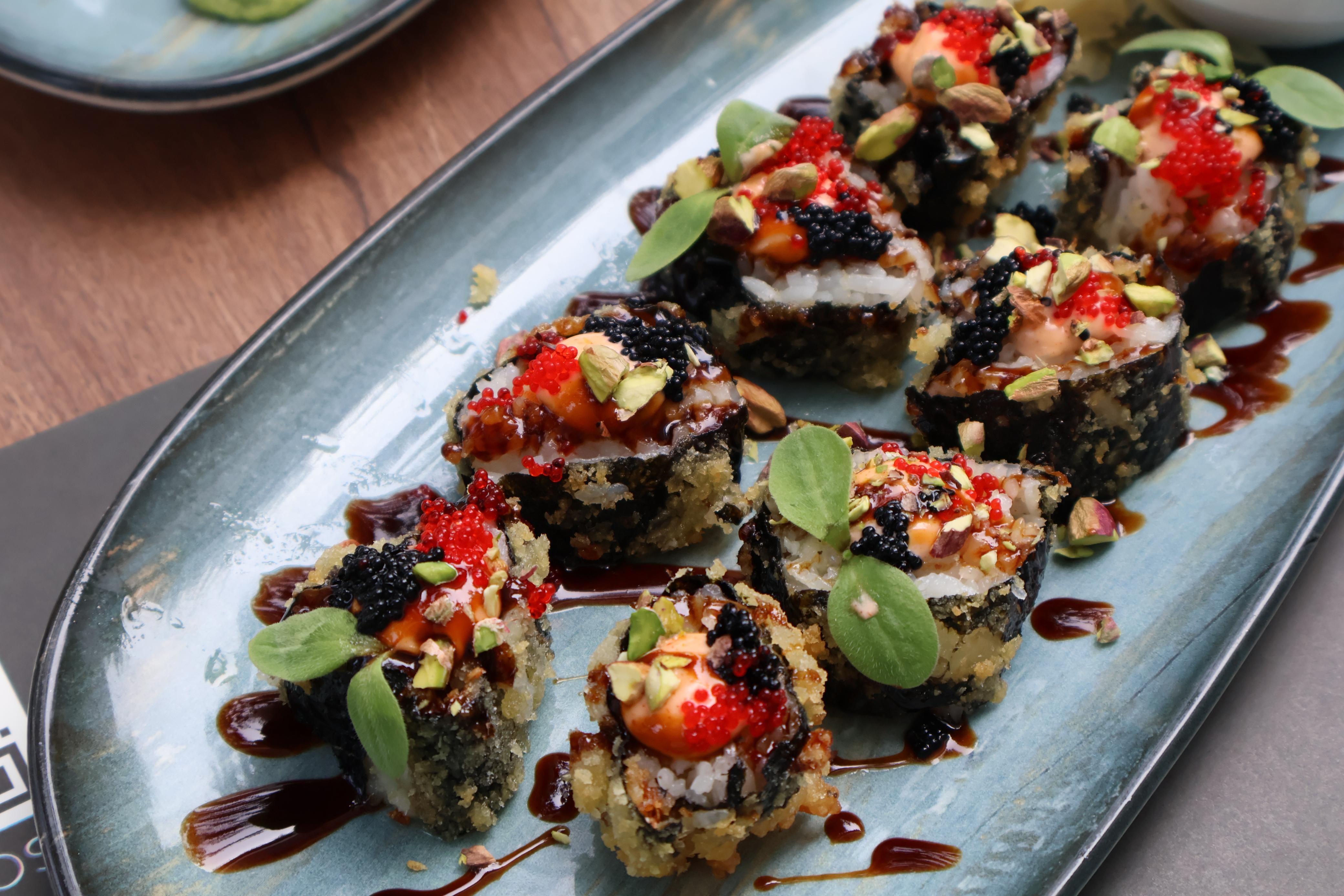 Grilled Sushi Rolls with Pickled Ginger