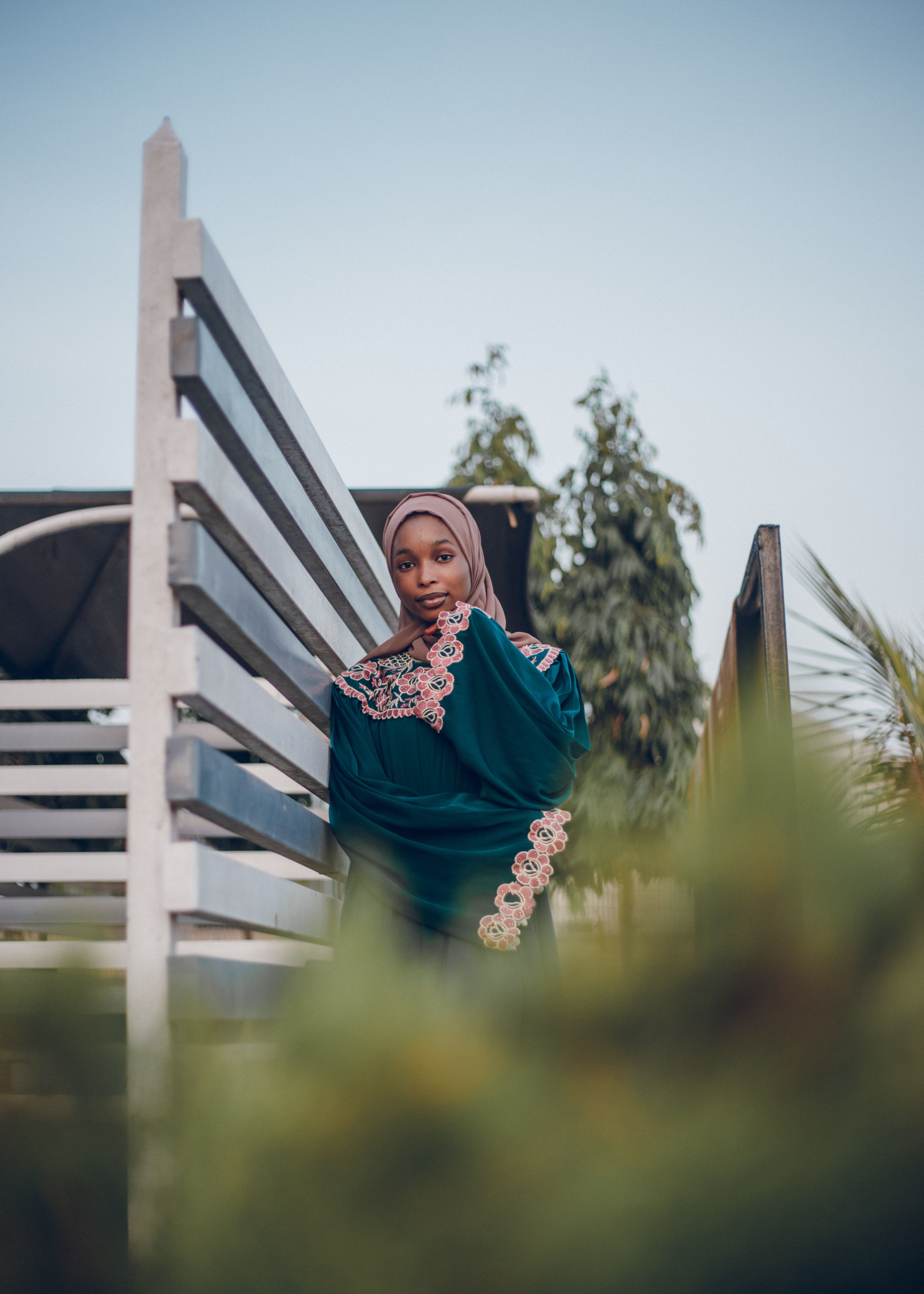 Stylish Woman in Hijab Posing Outdoors · Free Stock Photo