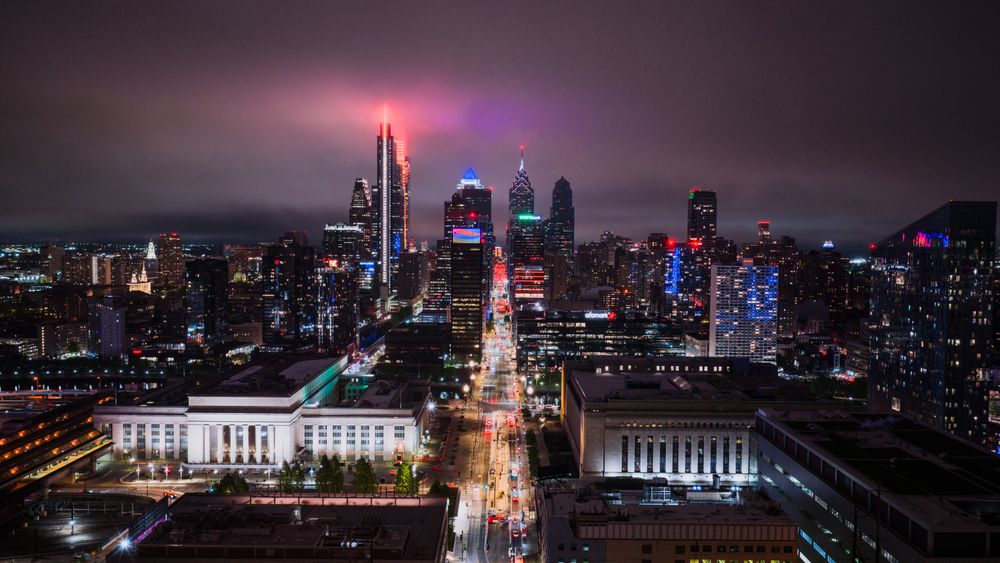 Center City street and buildings in Philadelphia