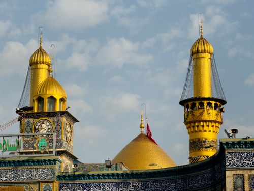 Golden Domes Of Imam Ali Shrine In Najaf Free Stock Photo golden-domes-of-imam-ali-shrine-in-najaf-free-stock-photo