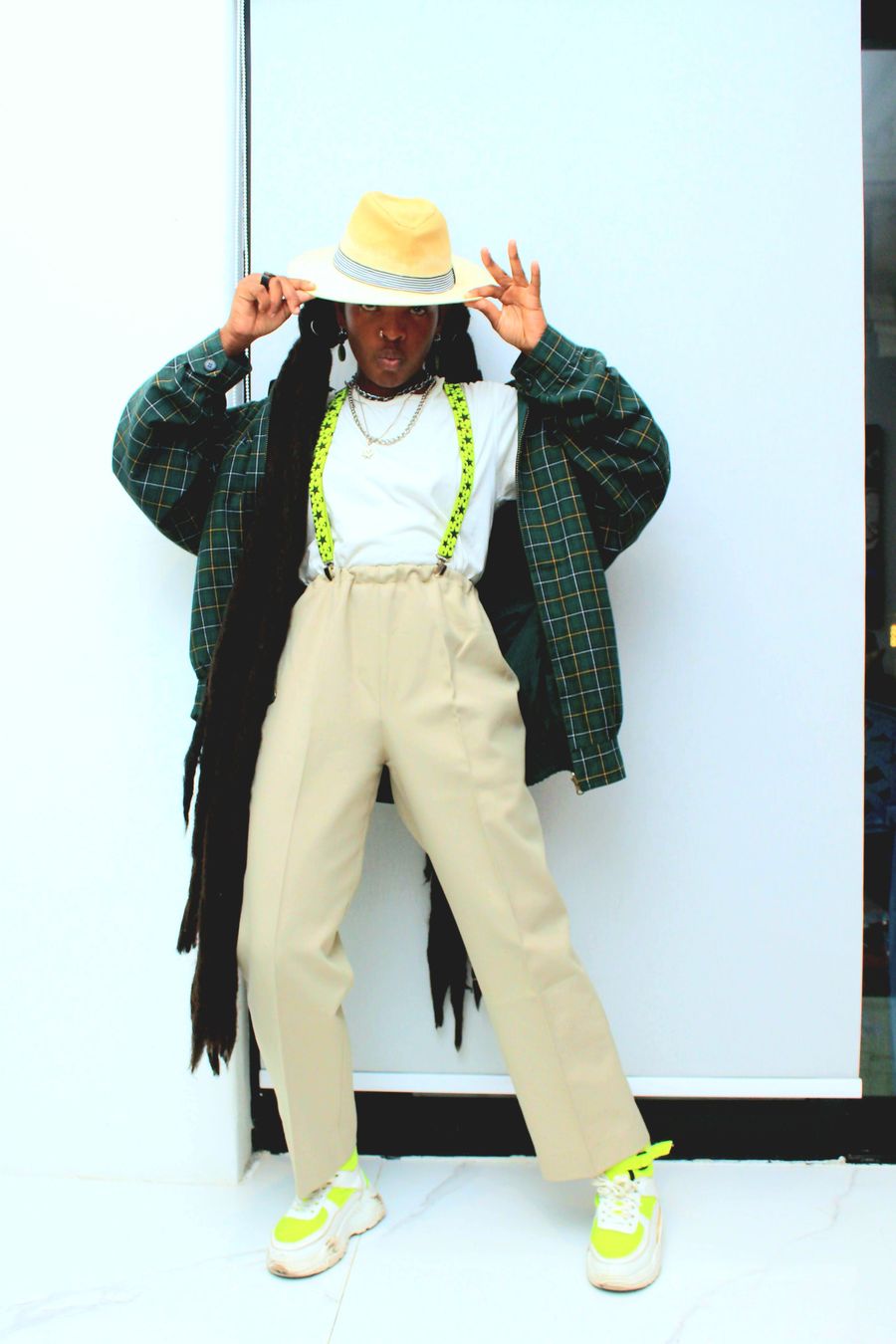 Street-fashion portrait photographed in Cape Town
