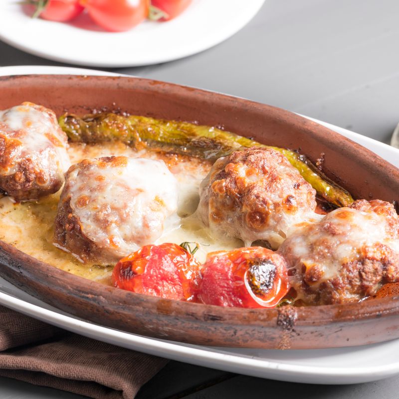 Baked Cheese-Stuffed Meatballs