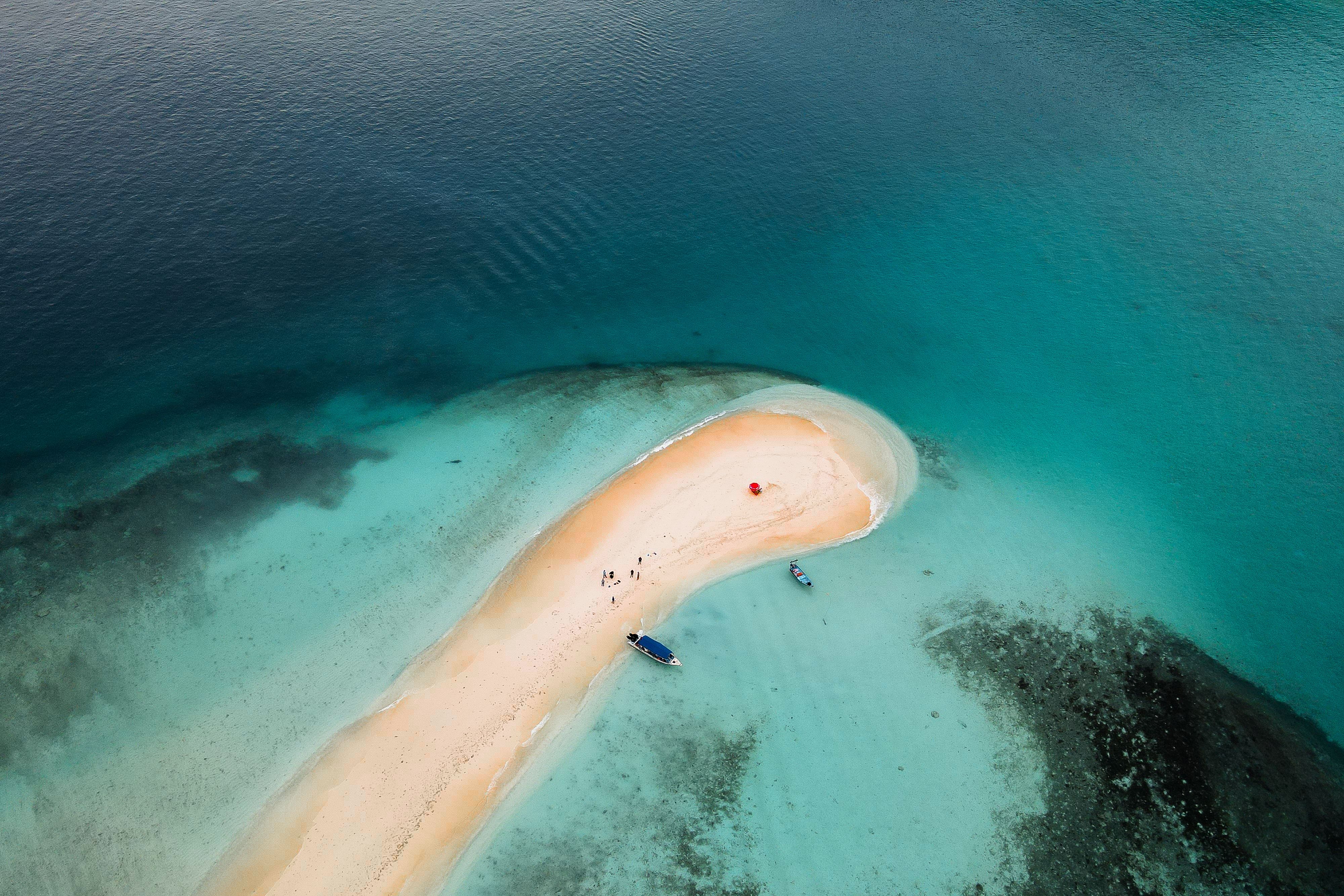 Stunning Aerial View of Tropical Sandbar
