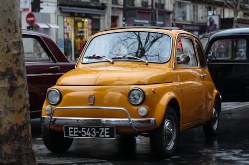 Yellow Car Parked on the Street