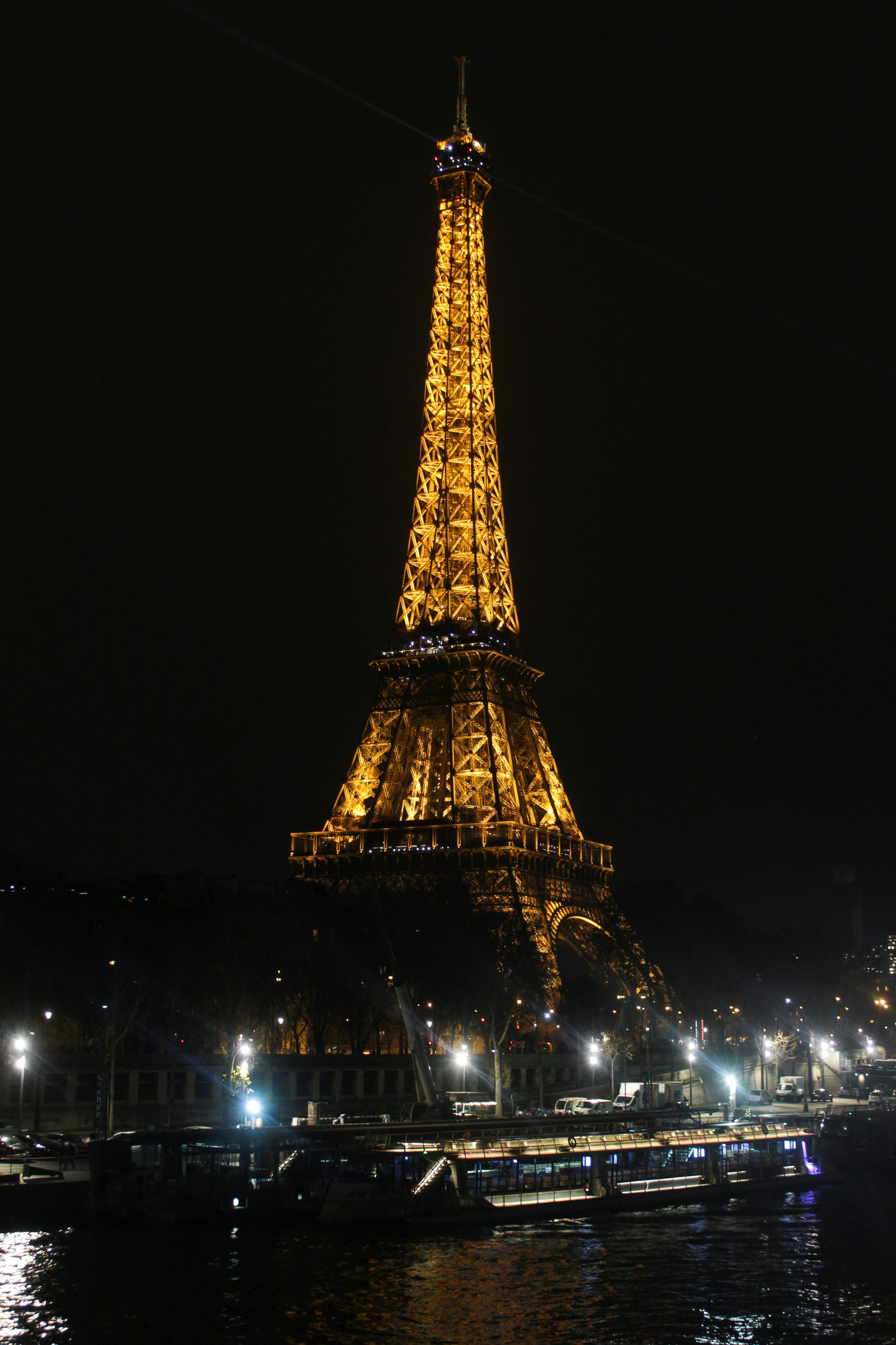 Eiffel Tower during Night Time · Free Stock Photo