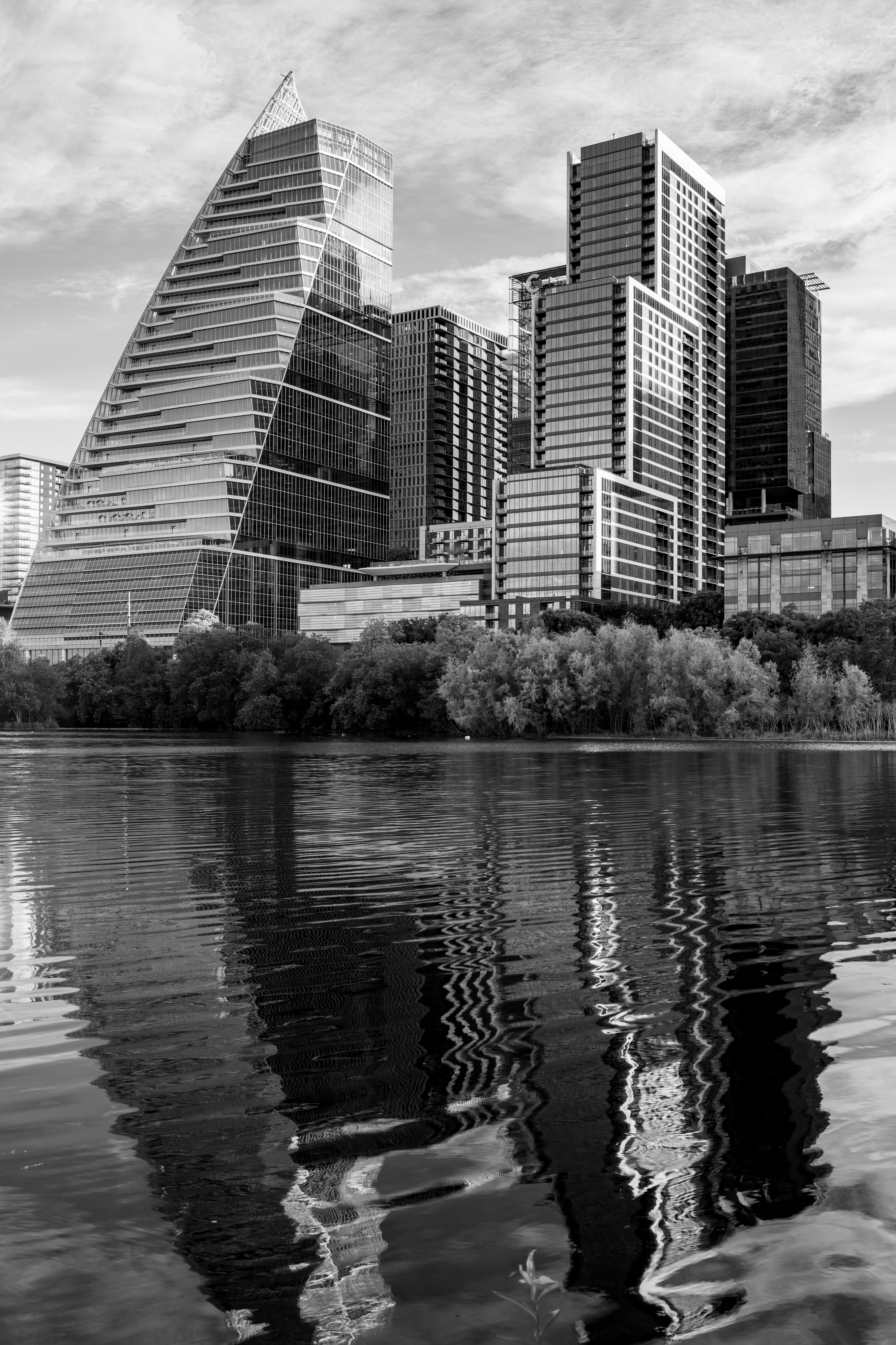 Austin Skyline Reflected in Lady Bird Lake · Free Stock Photo
