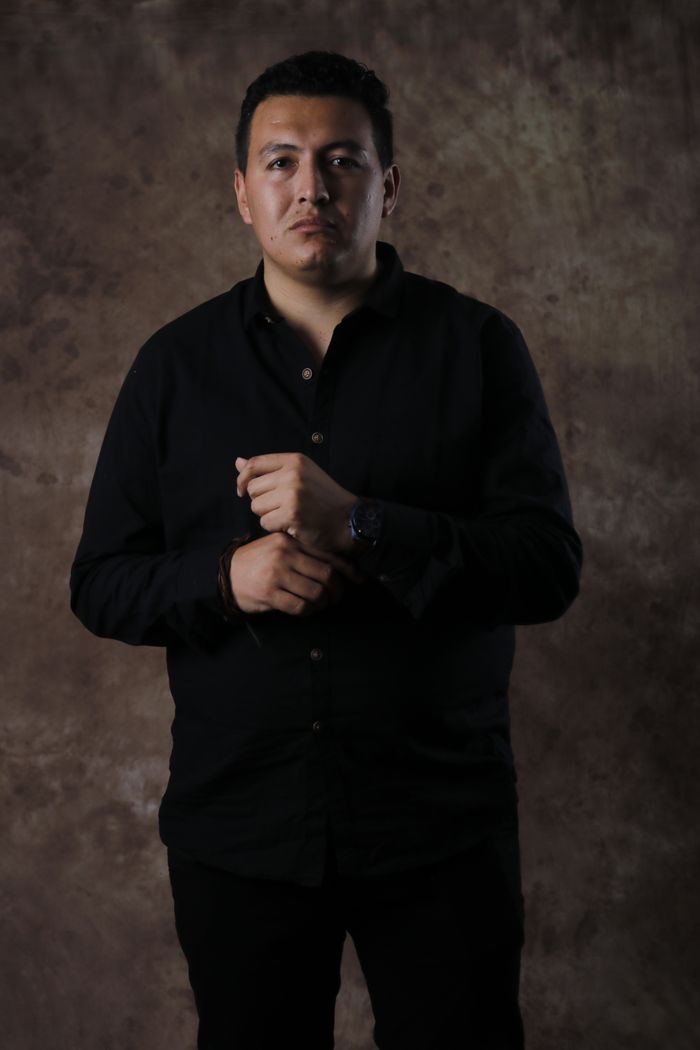 Dramatic studio portrait lighting