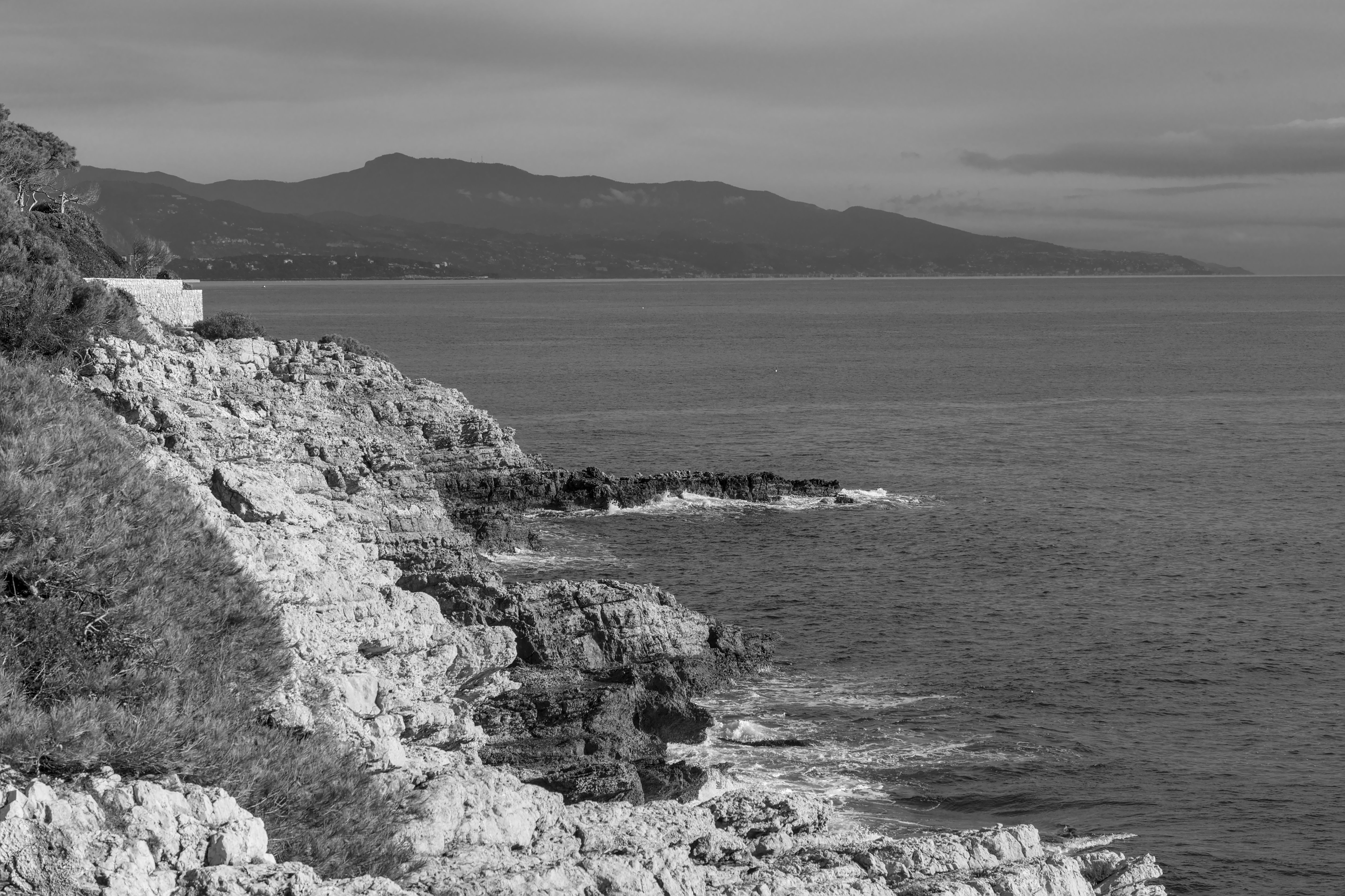 Vue panoramique sur la presqu'île de Saint-Jean-Cap-Ferrat et la Méditerranée