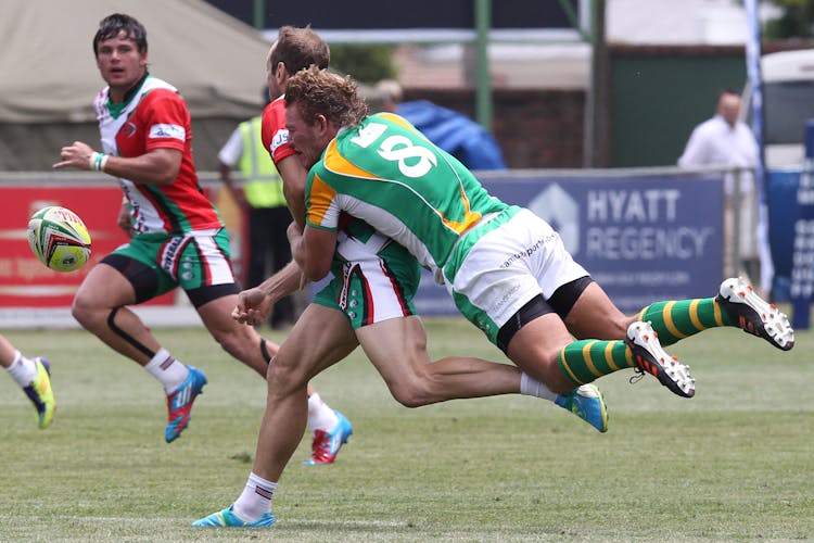 Men Playing Rugby