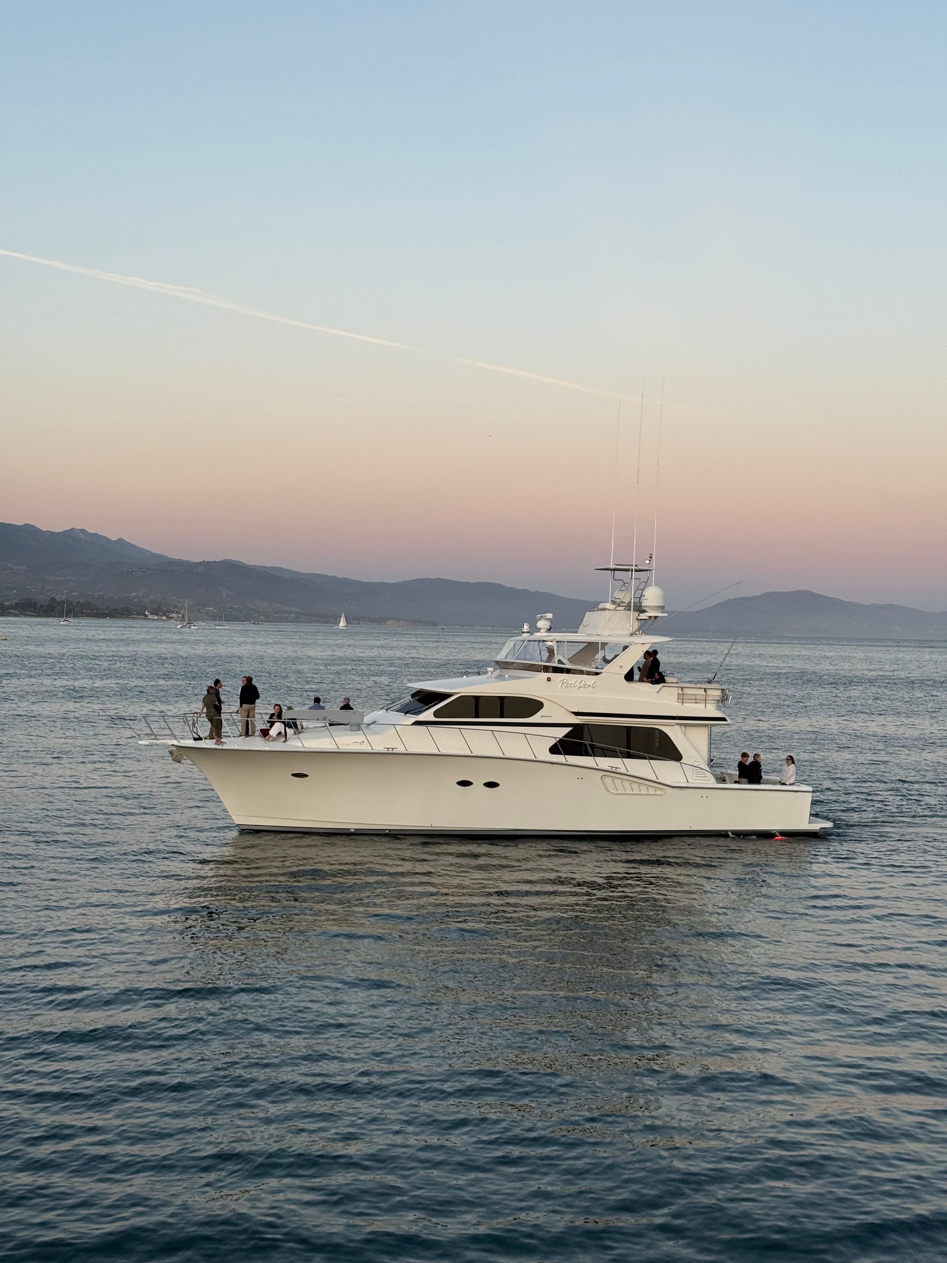 Luxury Yacht at Sunset in Santa Barbara · Free Stock Photo