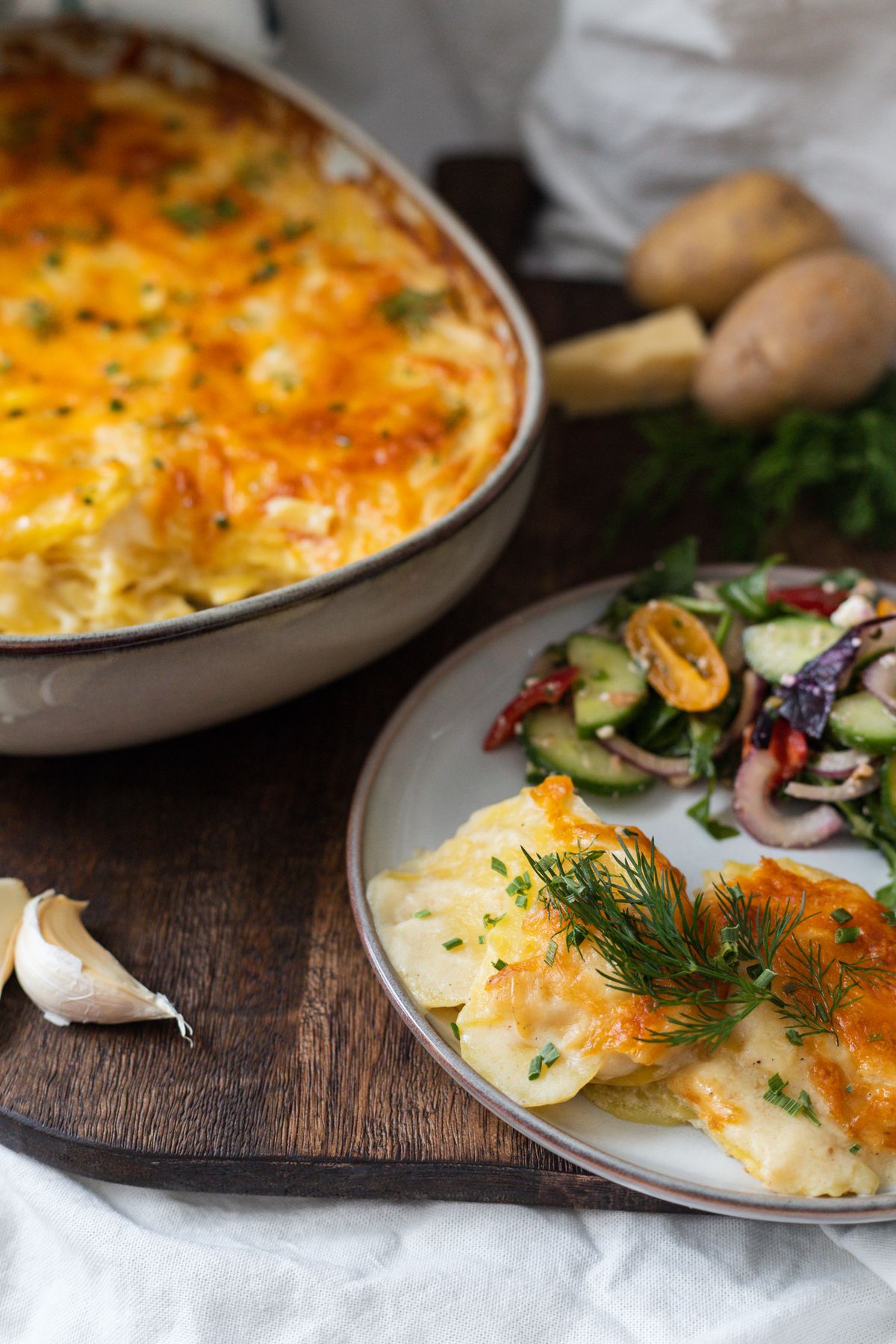 Gratin individuel de chou-fleur au comté