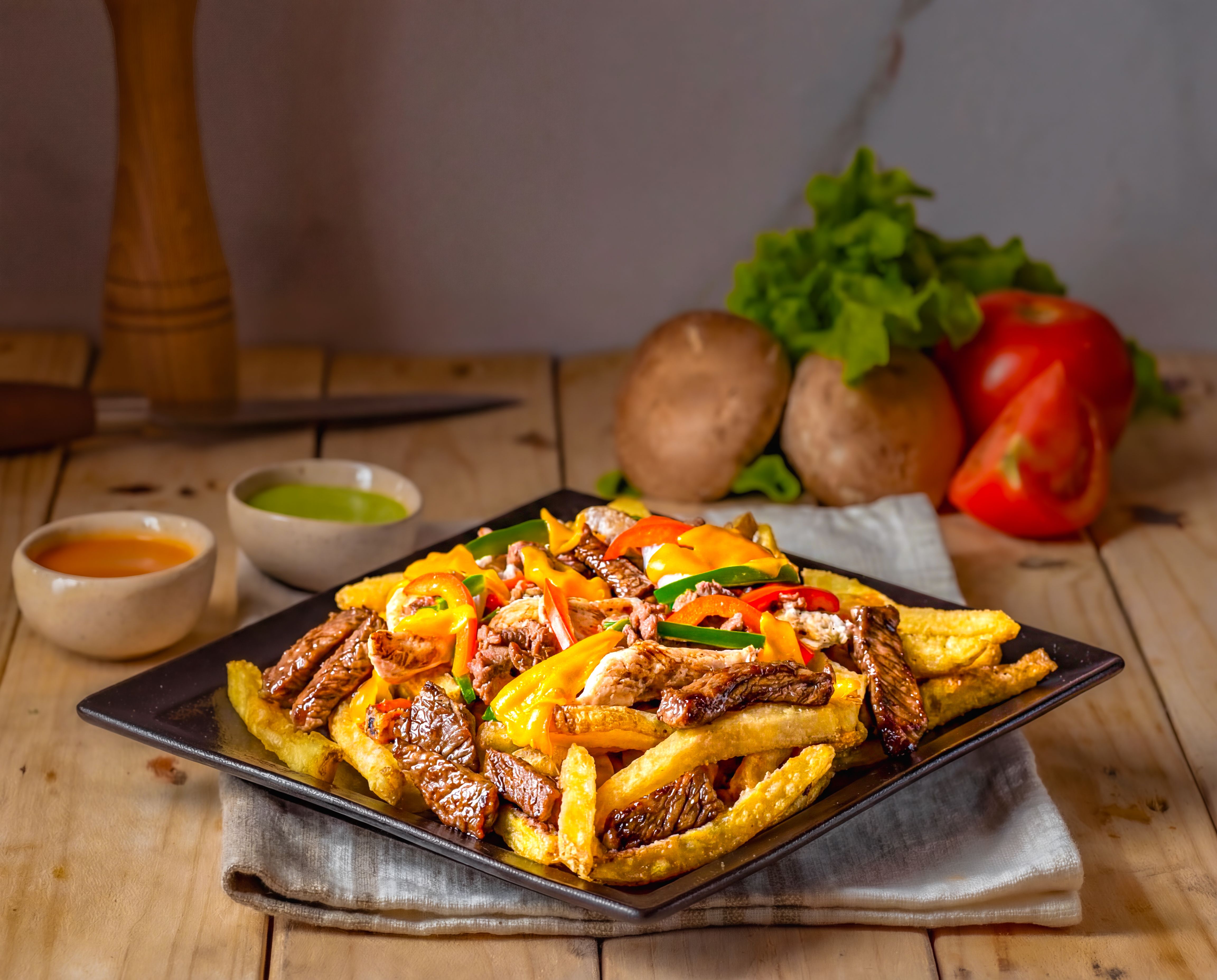 Rosemary Fajitas with Charred Lemon