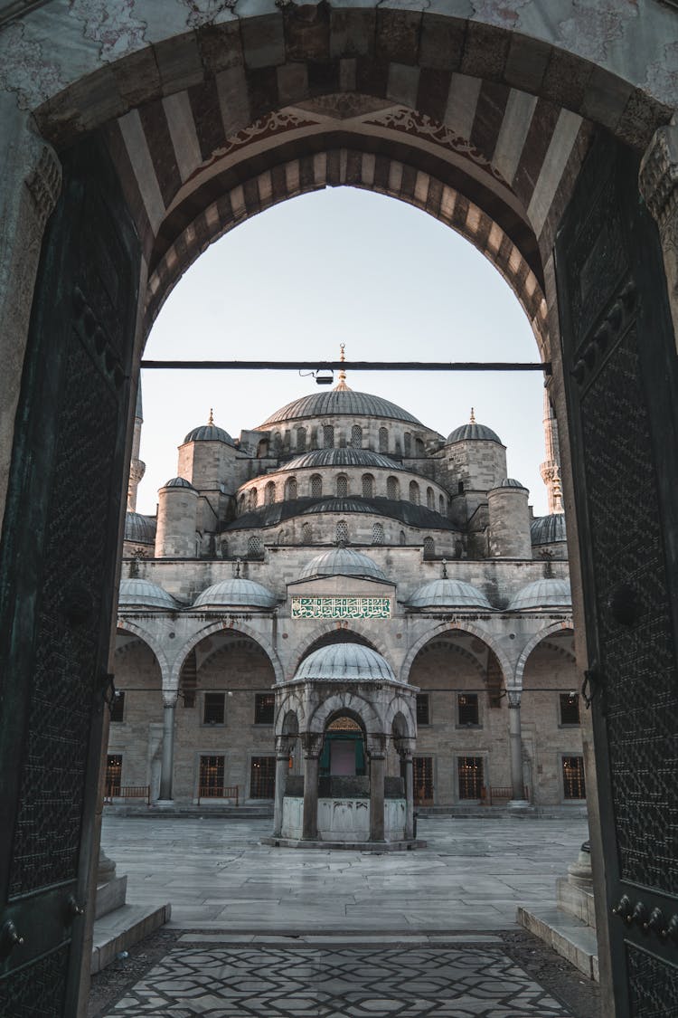 Blue Mosque Through Arch Gate