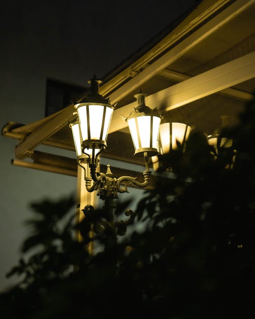 ランプ, 古い学校, 夕方の無料の写真素材