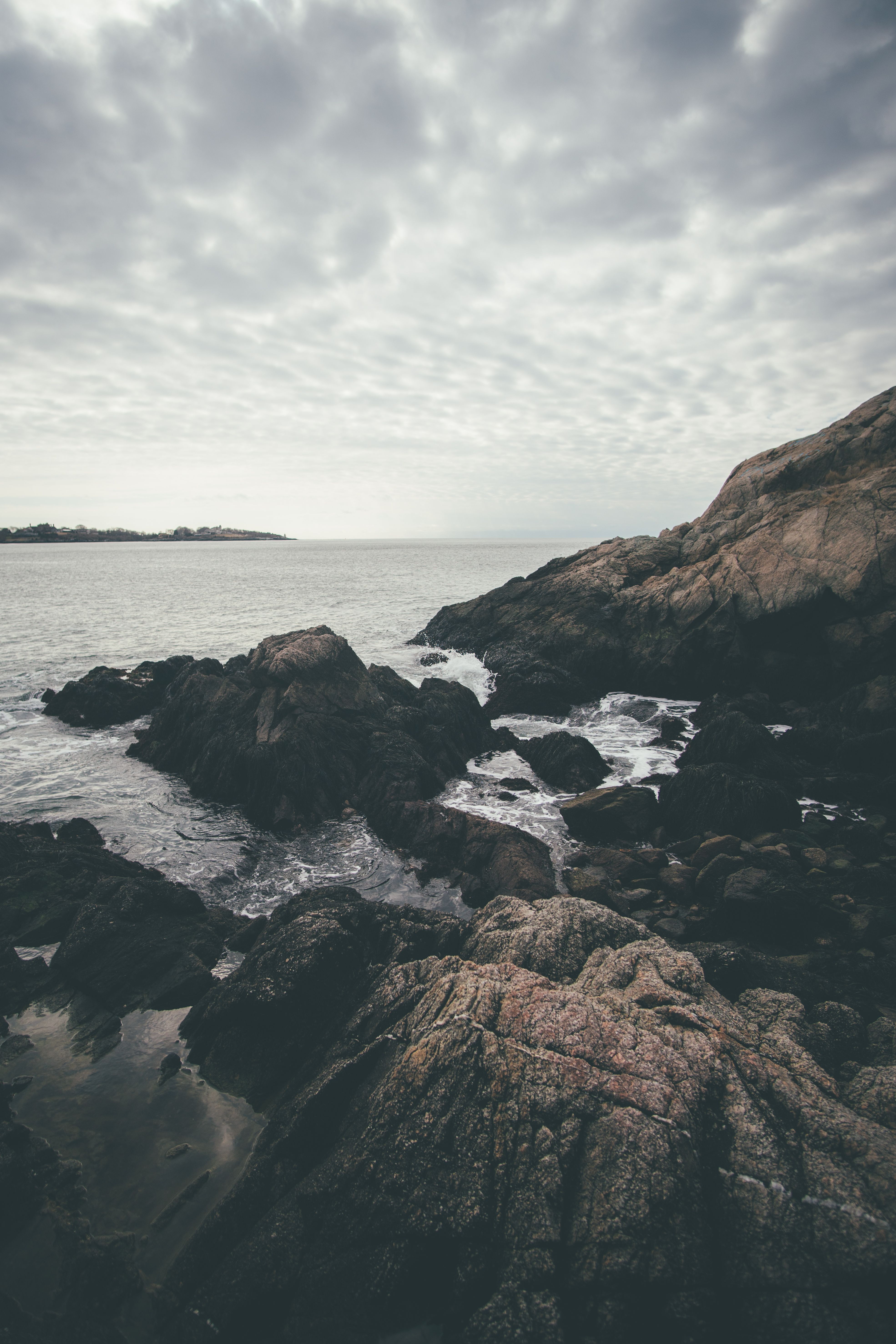 Rocky River Under Cloudy Sky · Free Stock Photo
