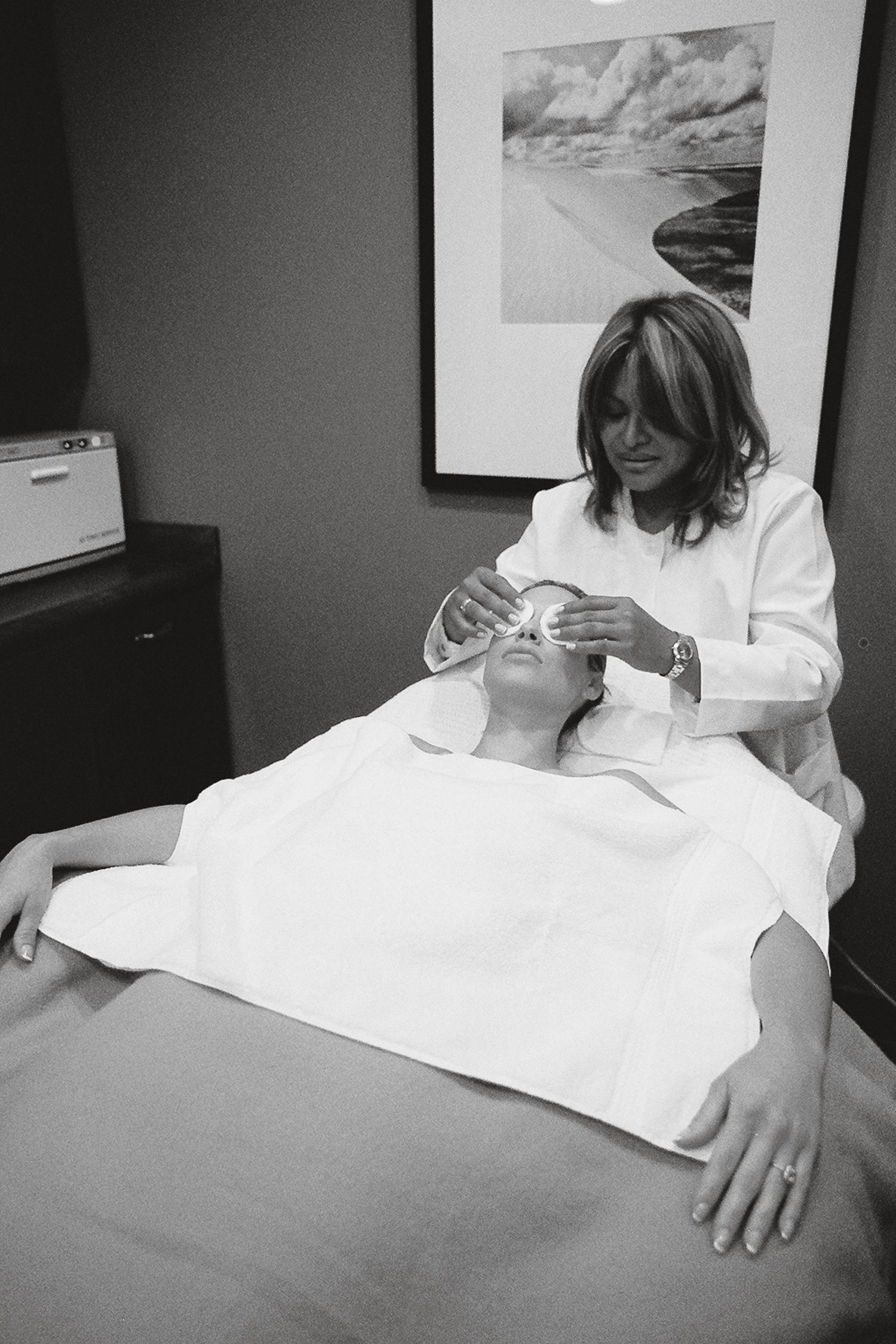 Professional facial treatment in a serene aesthetics setting