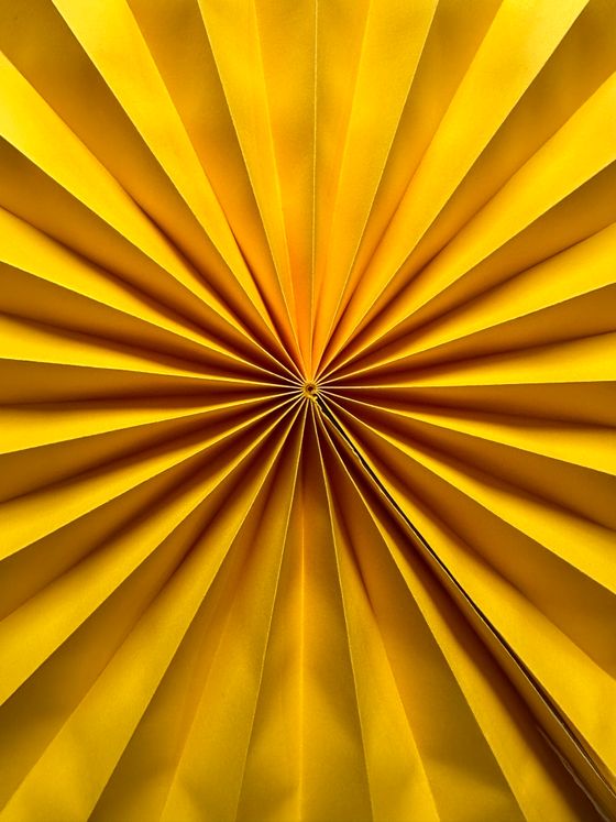 Pleated fan, saffron stock — photo by Carmen Soler on Pexels