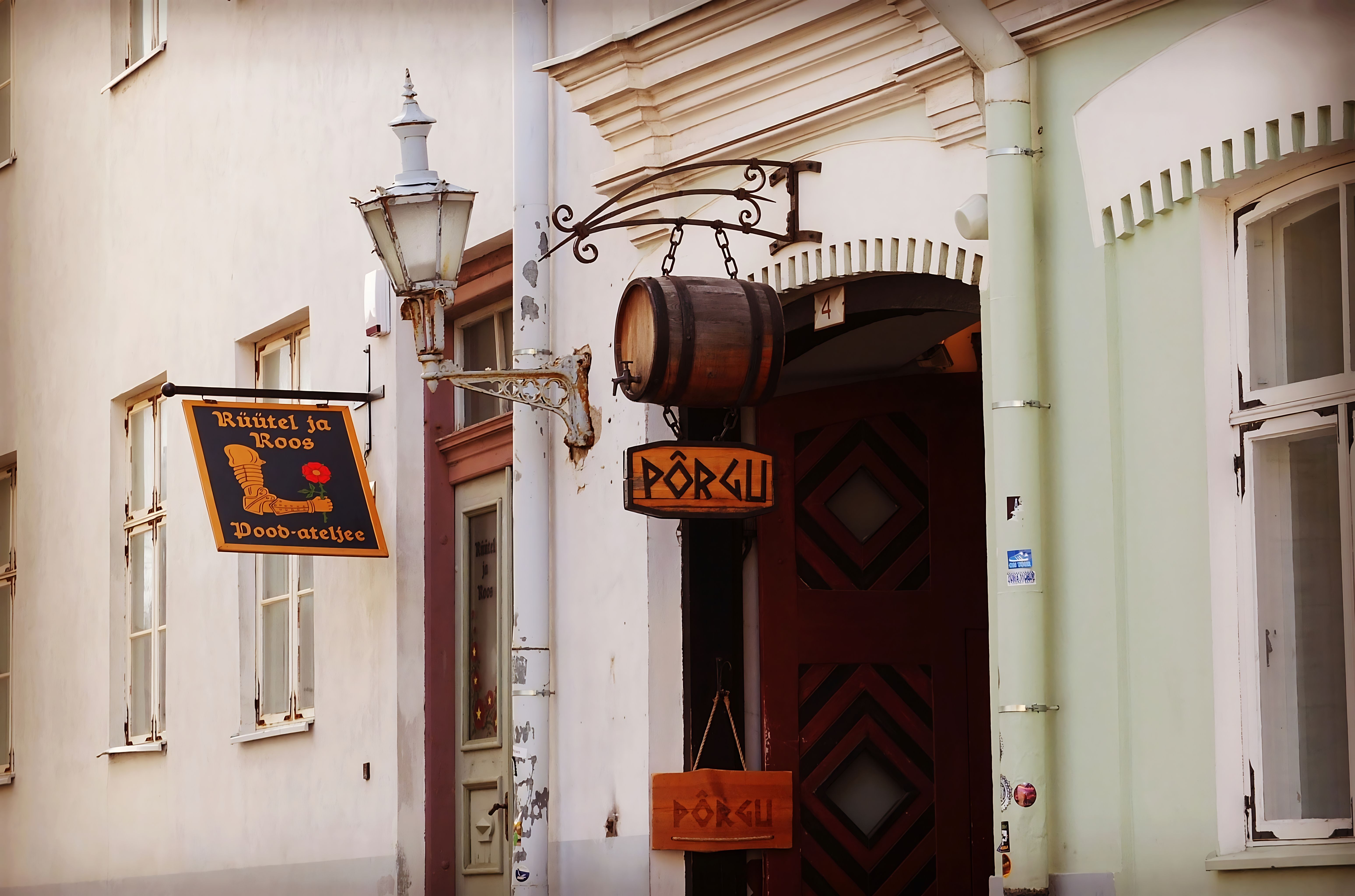 Vibrant street art and cafes in Kalamaja neighborhood, Tallinn, Estonia