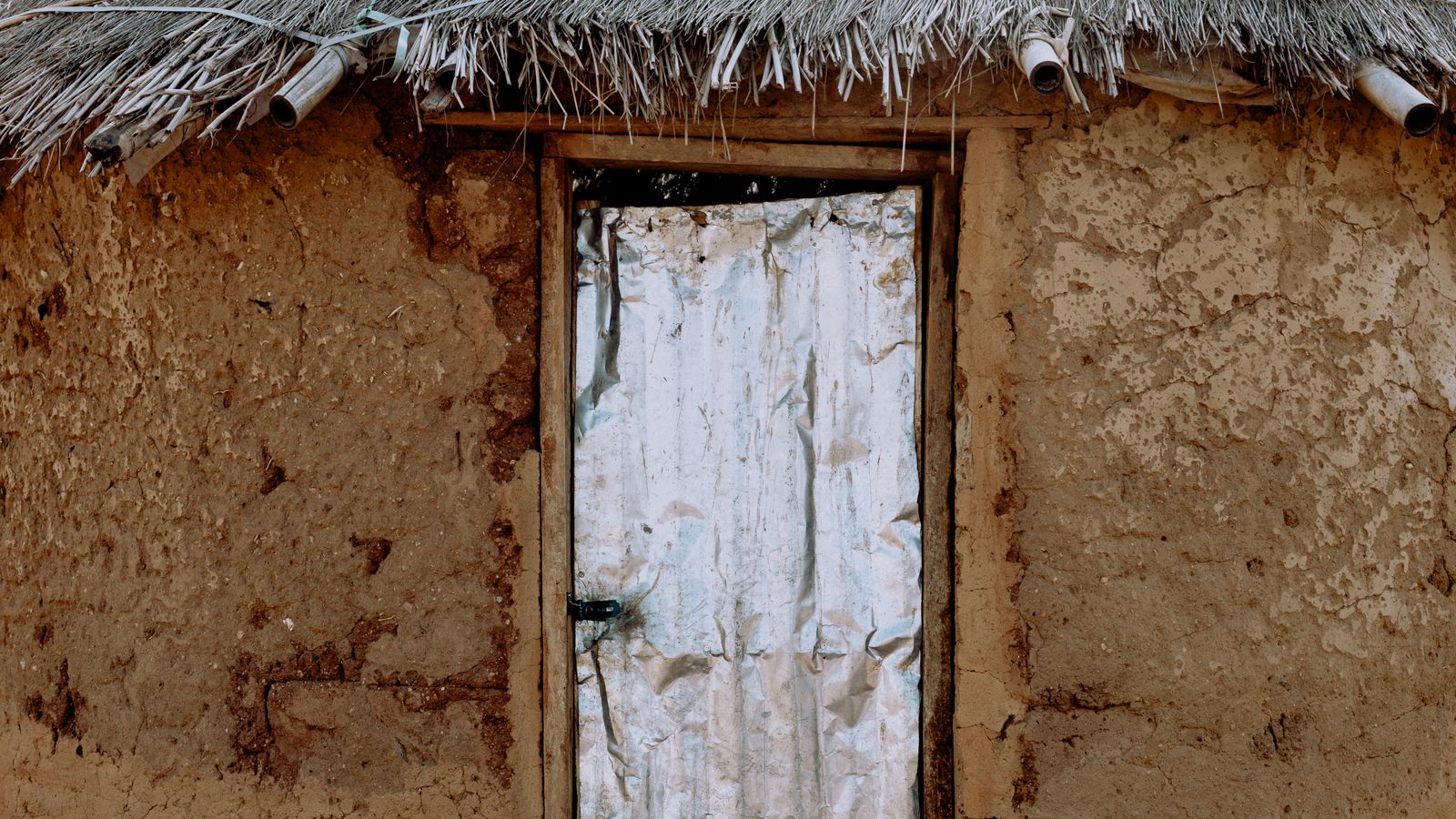 Traditional mud hut with thatched roof, Togo