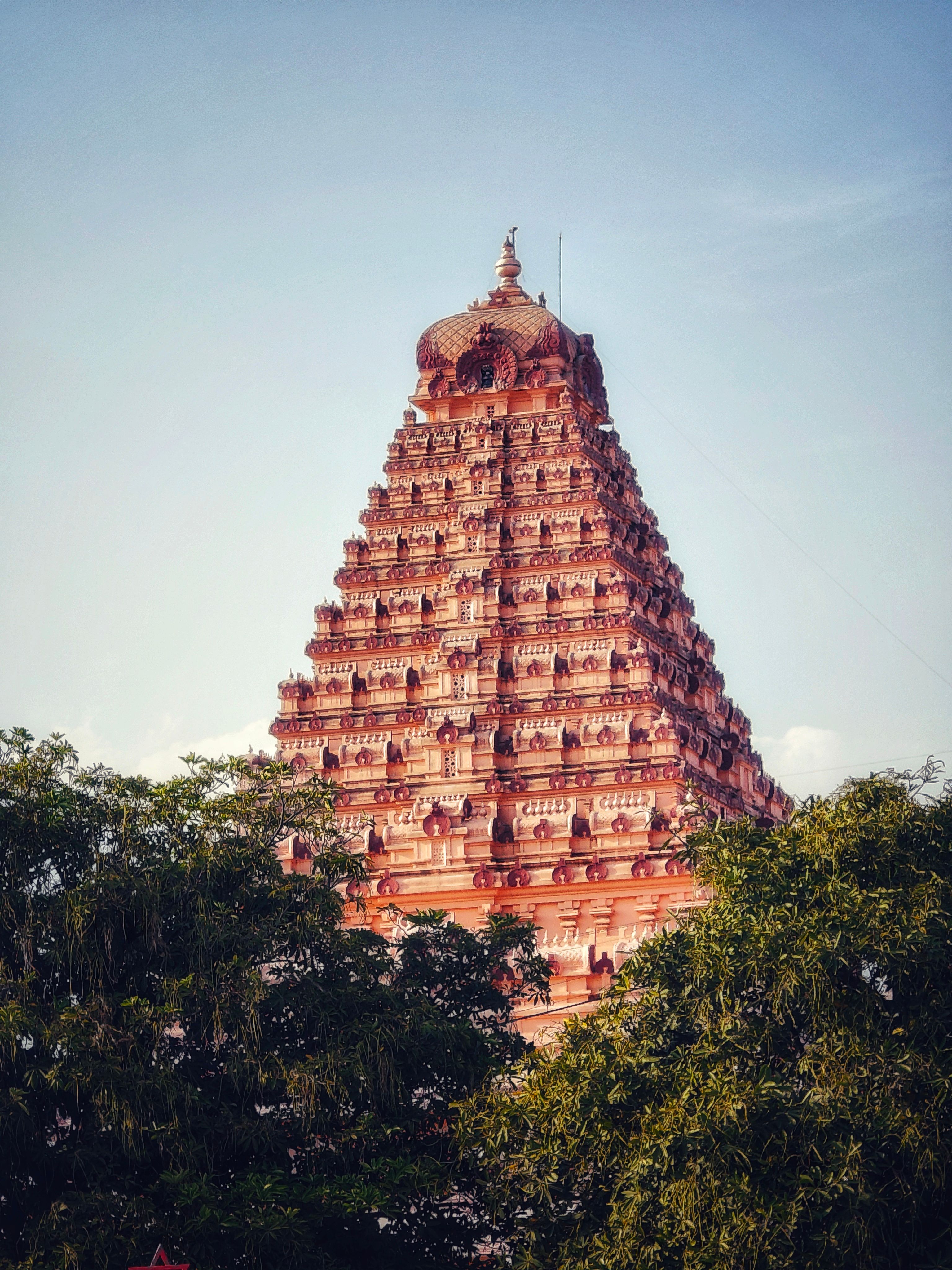 Majestic Indian Temple Tower at Sunset · Free Stock Photo