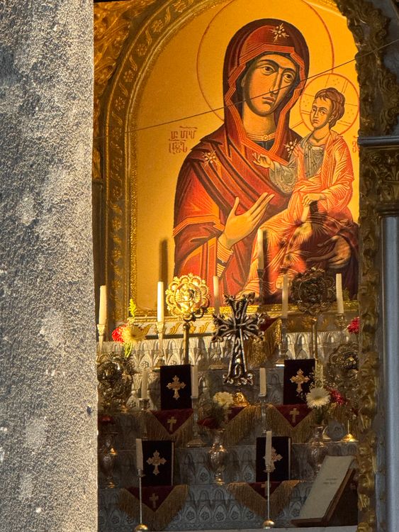 Religious Iconography in Ornate Church Setting · Free Stock Photo