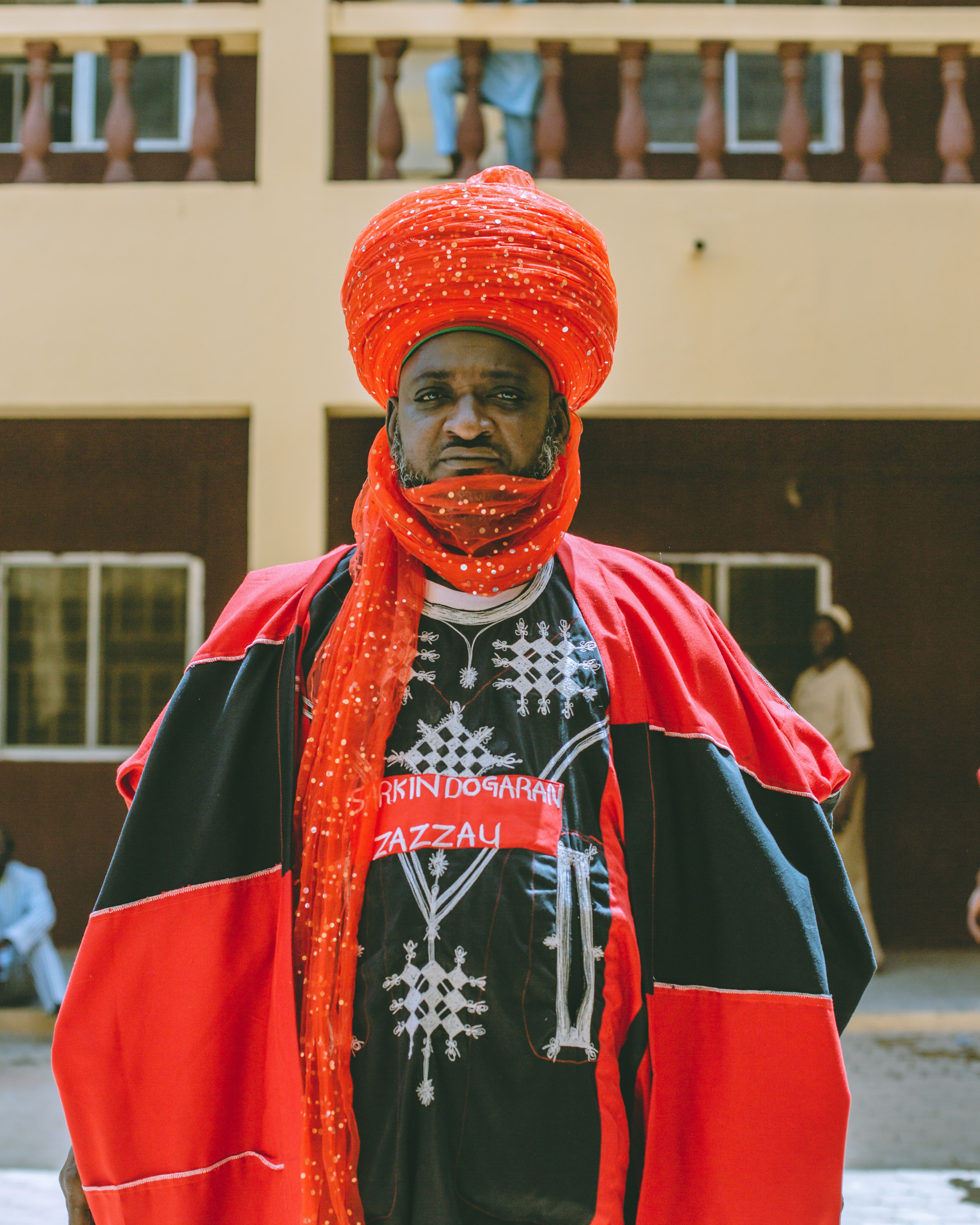 Portrait of a man wearing traditional northern Nigerian attire in Zaria, Kaduna State.