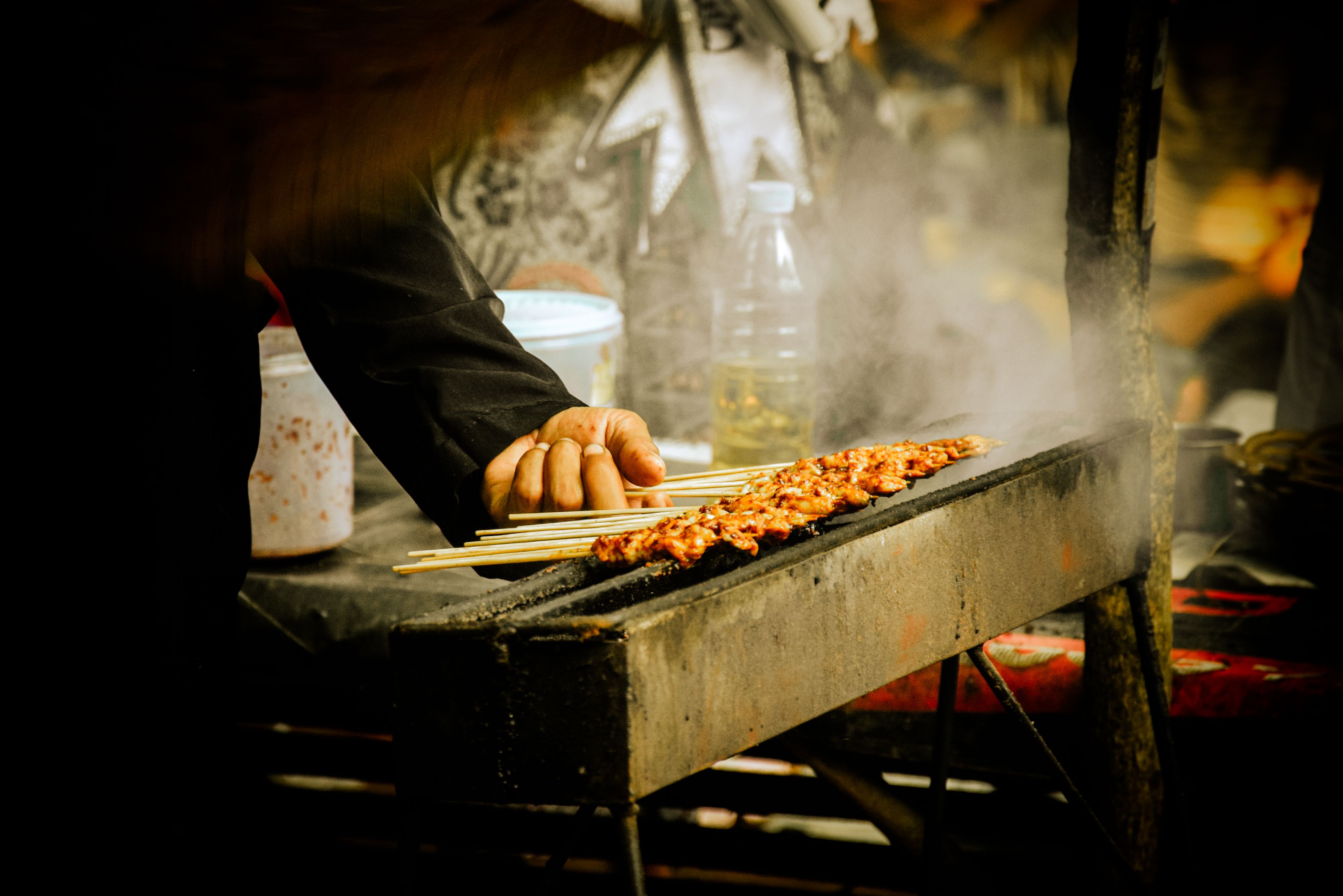 Brown-Sugar Satay with Charred Lemon