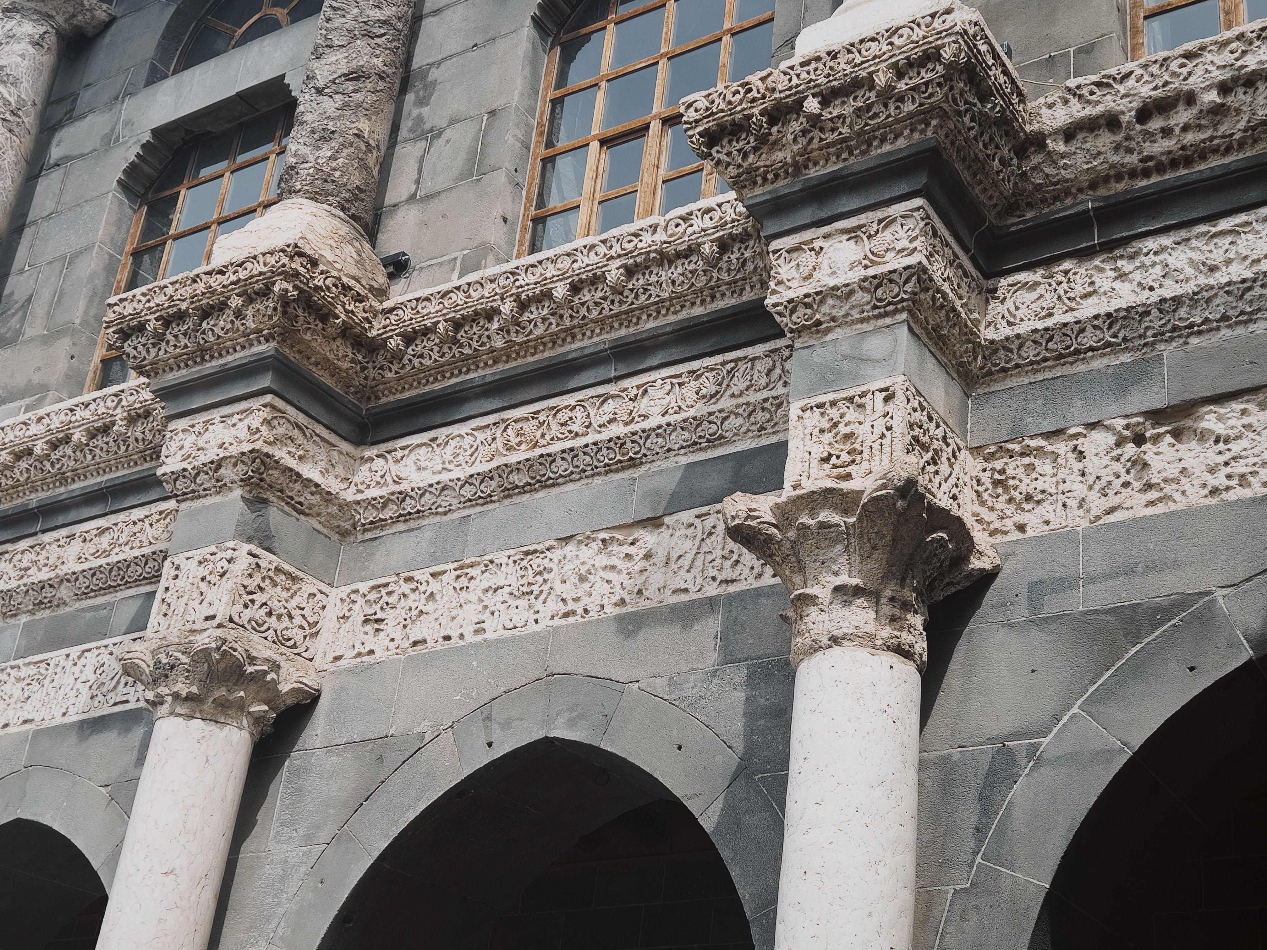 Ornate Stone Columns and Façade Details in Historic Architecture · Free ...