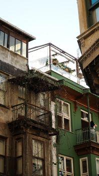 Explore the rustic charm and greenery of İstanbul's vintage urban architecture.