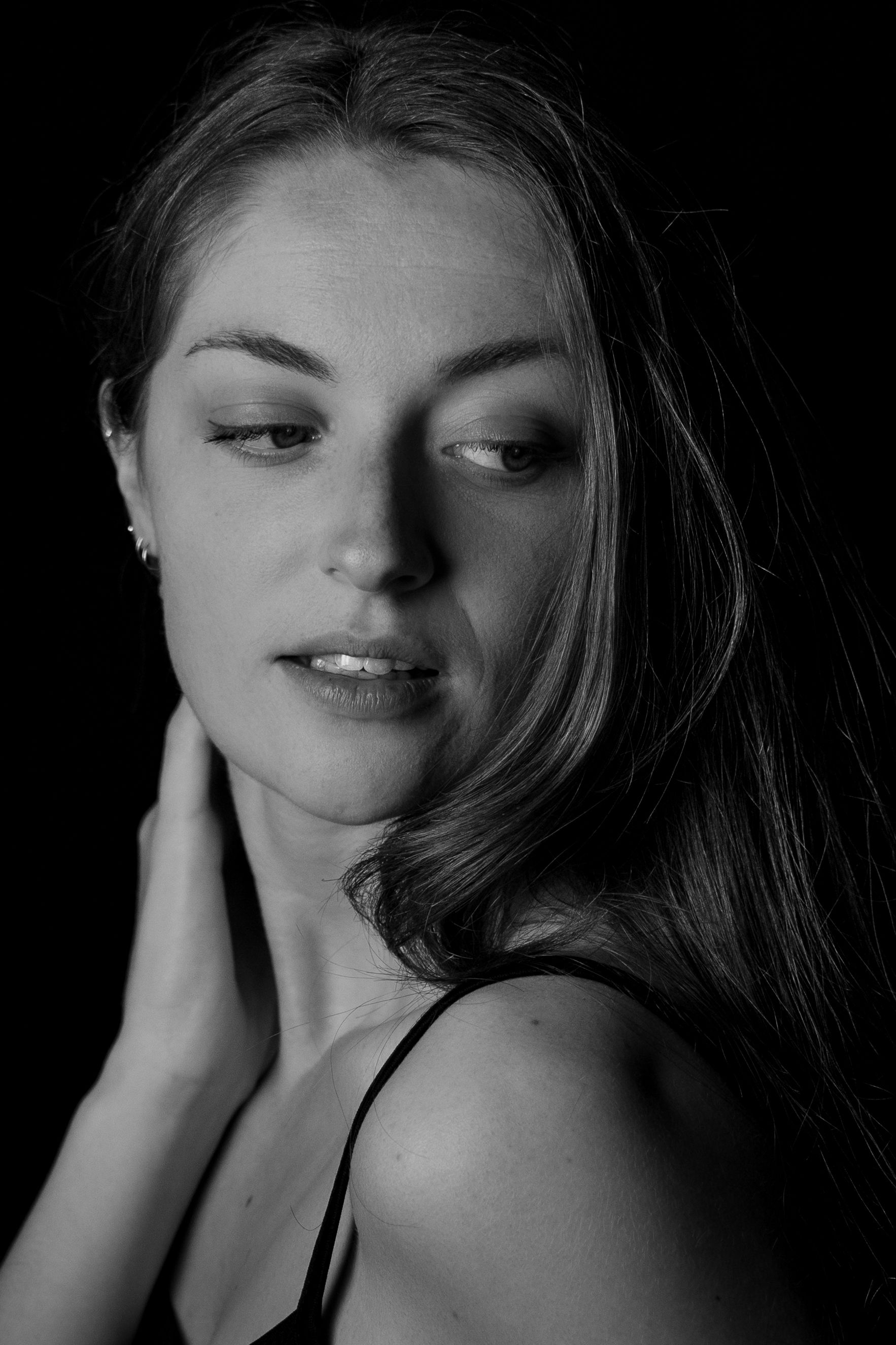 Elegant Black and White Portrait of a Woman · Free Stock Photo