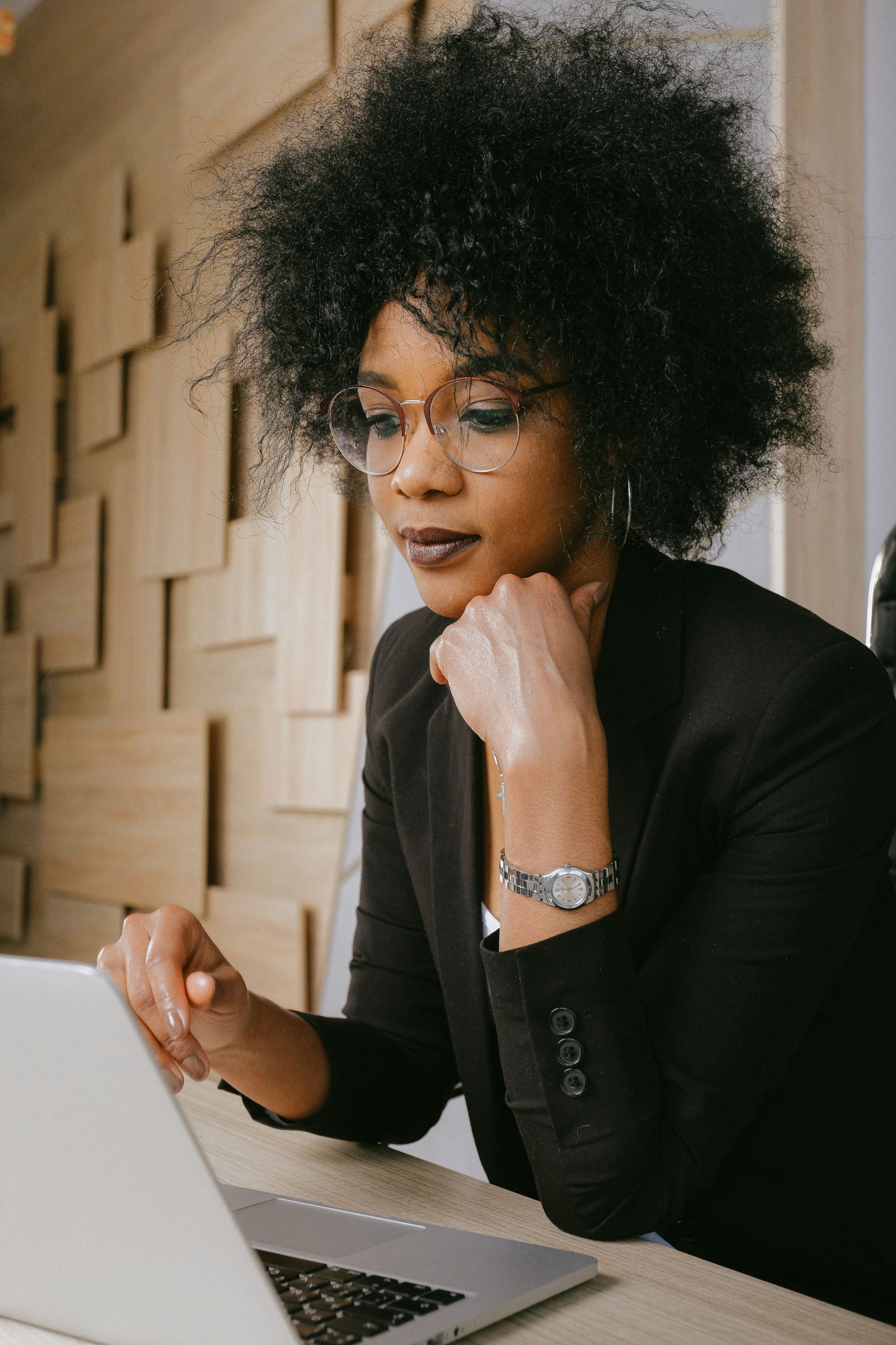 Nigerian businesswoman working on digital advertising strategy