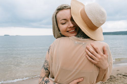 Free Photo of Women Hugging Each Other Stock Photo