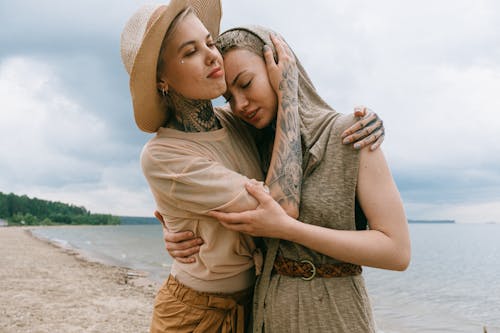 Free Woman Comforting Friend Stock Photo