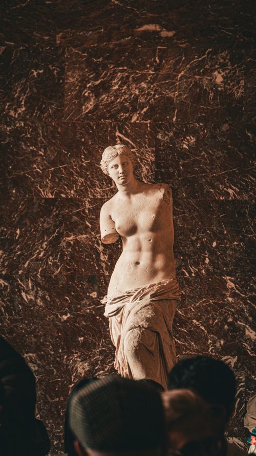 Free The Venus de Milo statue showcased at the Louvre Museum in Paris, France. Stock Photo