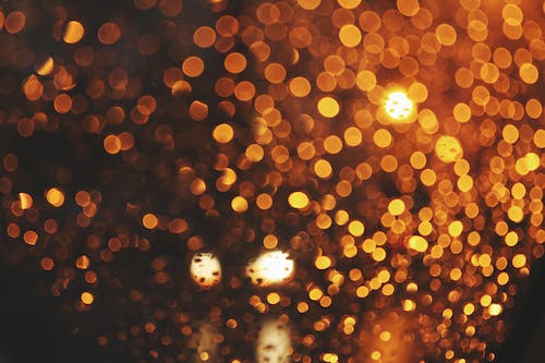 Yellow and White Bokeh Lights