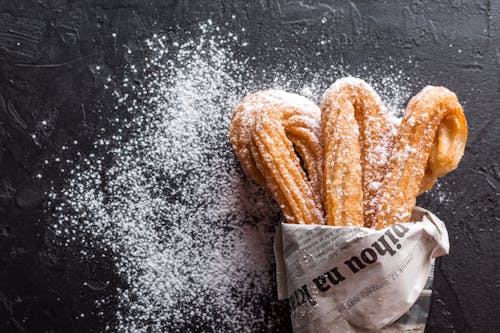 Churros Com Açúcar Em Pó