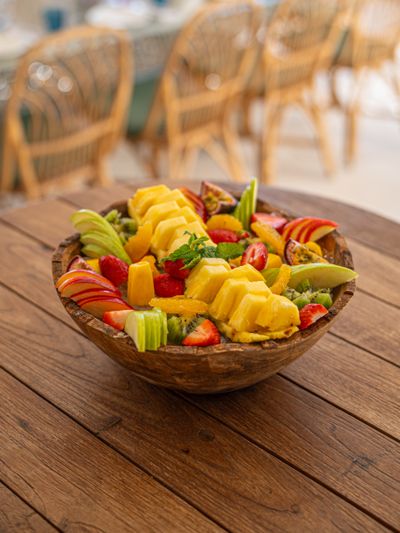 Salade de fruits tropicaux, exemple de dessert