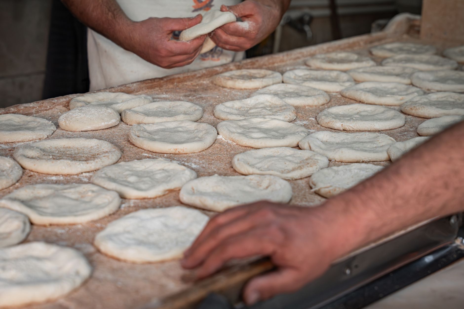 Impasto lavorato a mano per pane