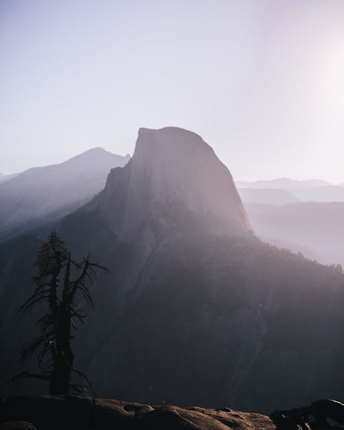 A Mountain Peak Against the Sunlight