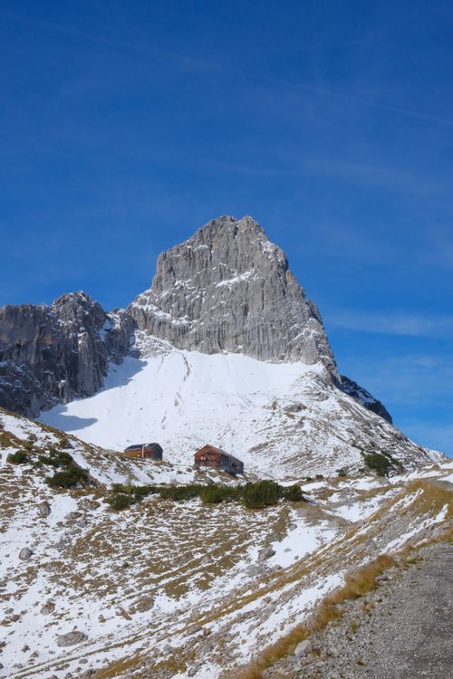 Free Stunning view of a snow-capped peak under a clear blue sky in Schwaz, Austria. Stock Photo