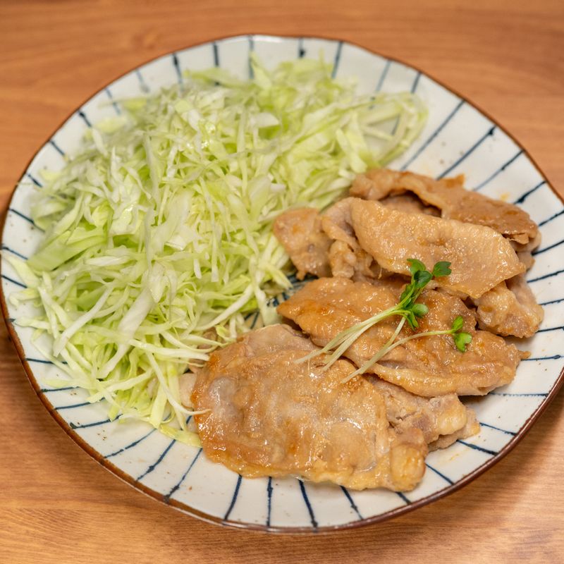 Shredded Cabbage and Pork Belly Wrap