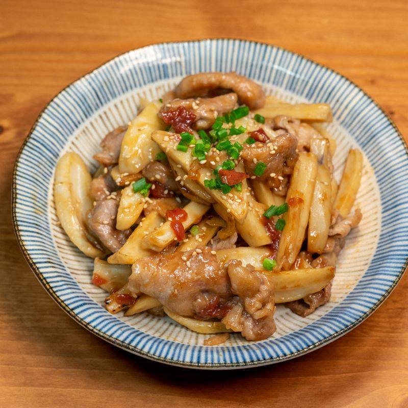 Pork Belly and Scallion Stir-Fry with Oyster Sauce