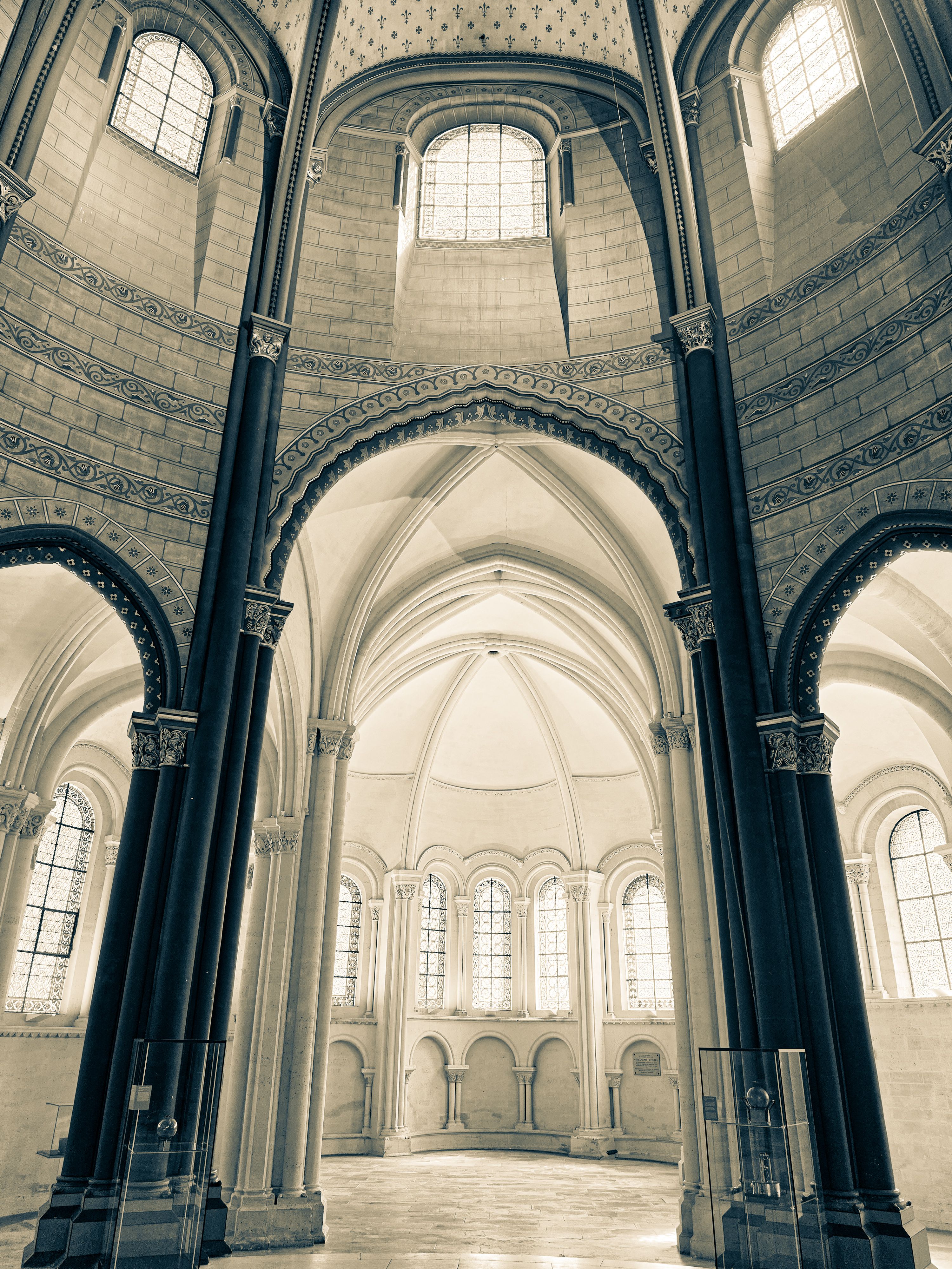 Gothic Architecture Interior with Arched Windows · Free Stock Photo