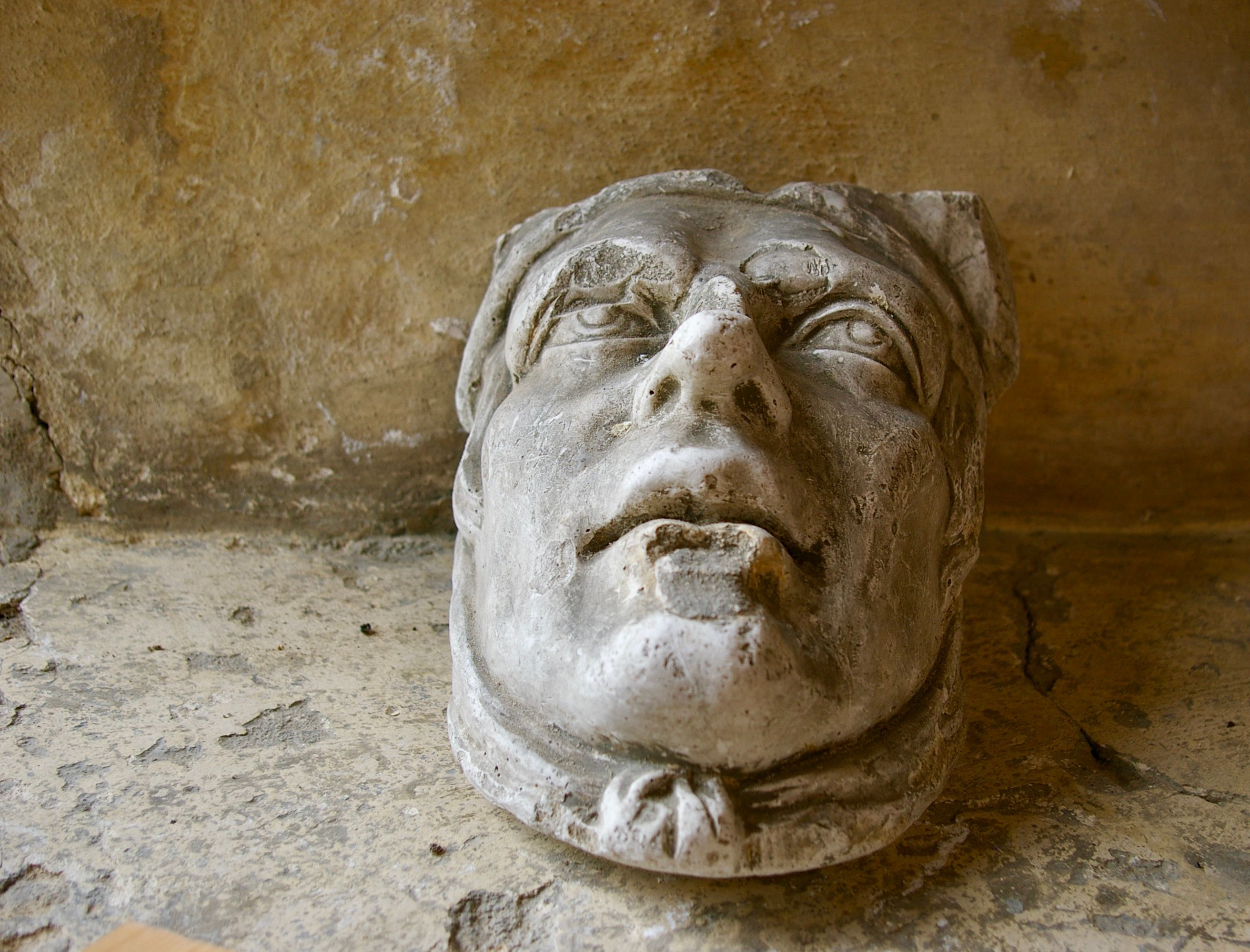 Detailed Stone Sculpture Head in Historic Setting · Free Stock Photo