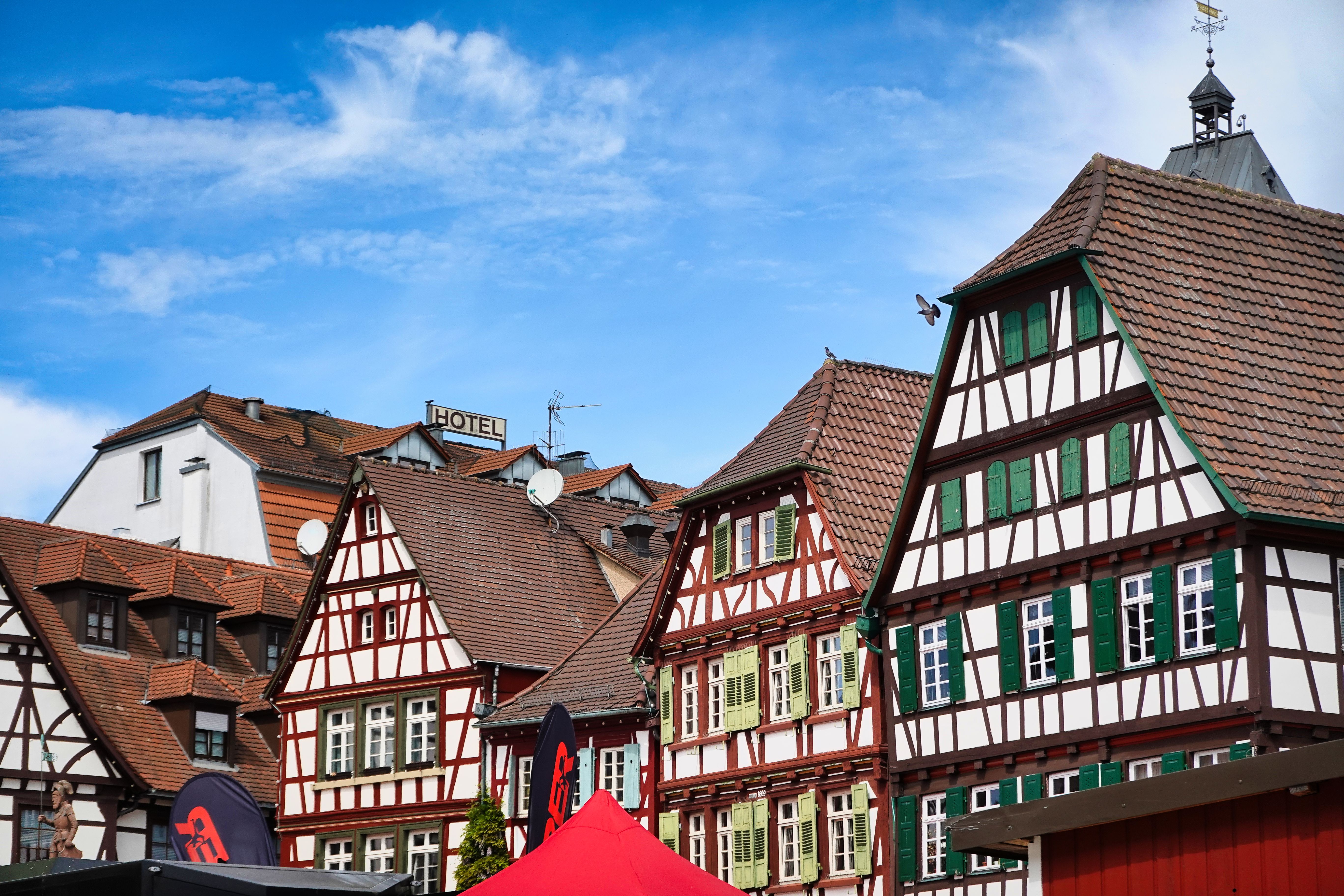 Traditional German Timber-Framed Buildings in Bretten · Free Stock Photo
