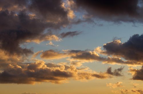 Free Breathtaking view of a dramatic, cloudy sunset sky over Guaratuba, Paraná, Brazil. Stock Photo