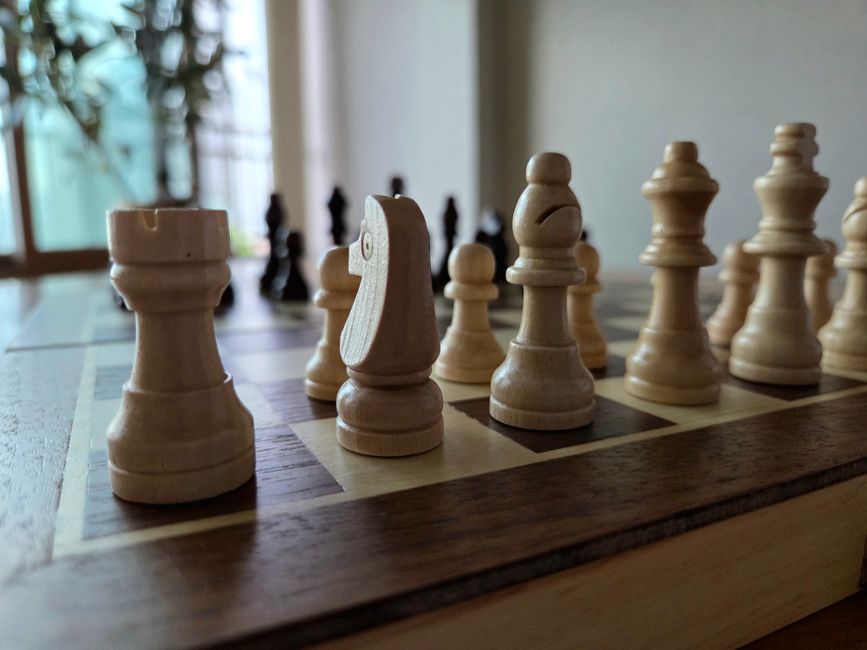 chess board strategic pieces